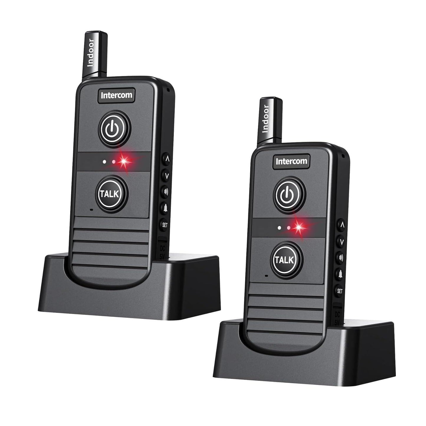 PANDAAR Two-Way Real-time Intercom, Intercoms Wireless for Home 4900ft Long Range, Room to Room Communication System for Elderly, Wireless Intercom System for Home Business Office, 2 Pack