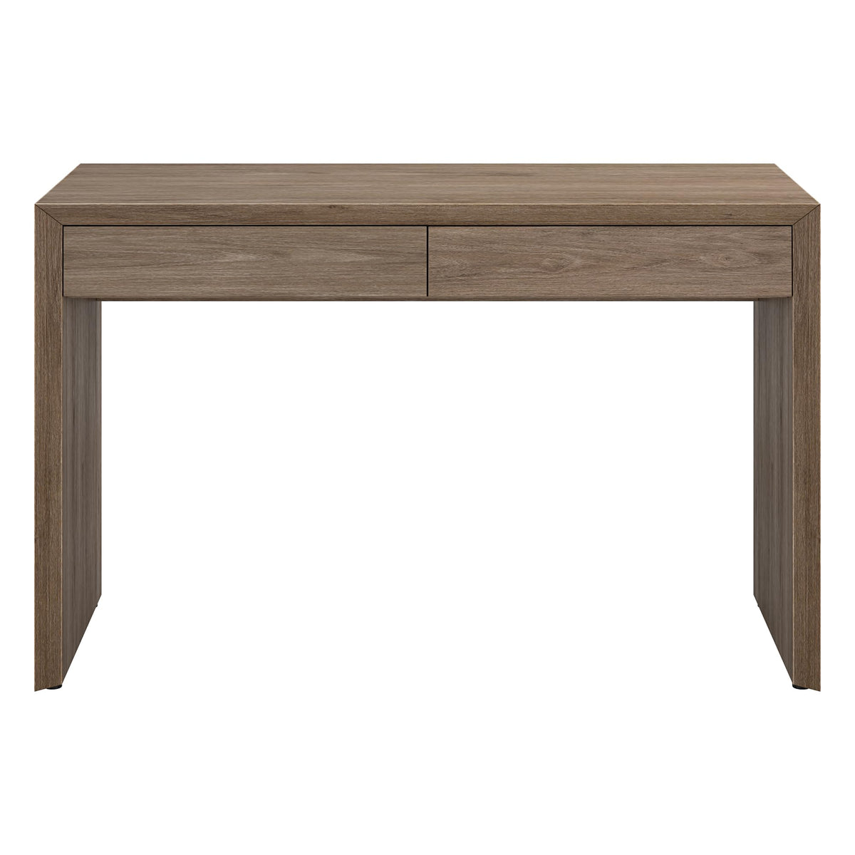 Henn&Hart 48" Modern Rectangular Wooden Home Office Desk Computer Desk Writing Table with 2 Storage Drawers for Home Office, Weathered Gray