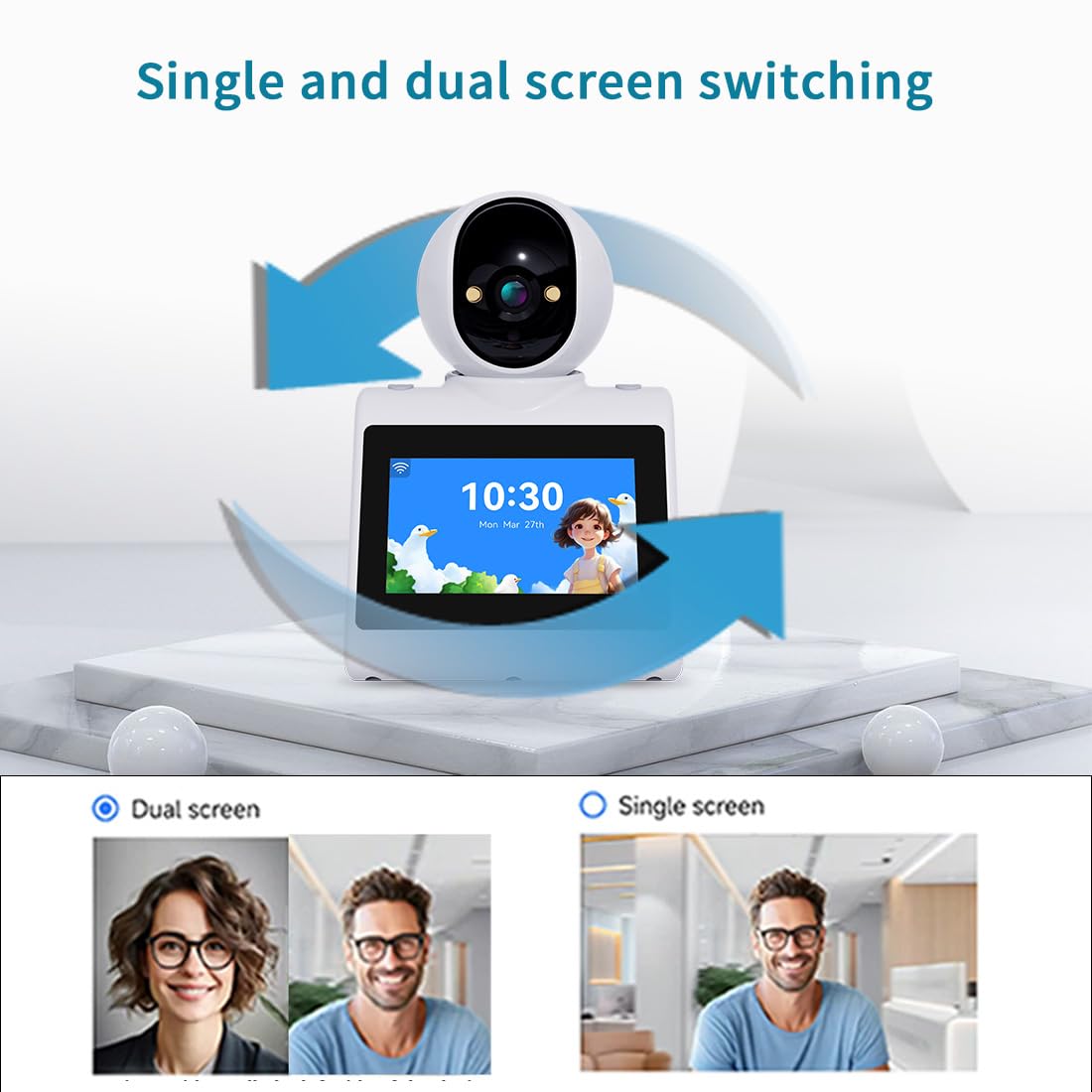 CIAJIE Two Way Video Camera,Dual-band 5G/2.4G Indoor Home Security Cameras,Baby Motion Pet Dog Camera with Phone App,Motion for Elderly/Nanny/Pet/Dog/Baby,Audio Calling Device Pan Til,Motion Detection