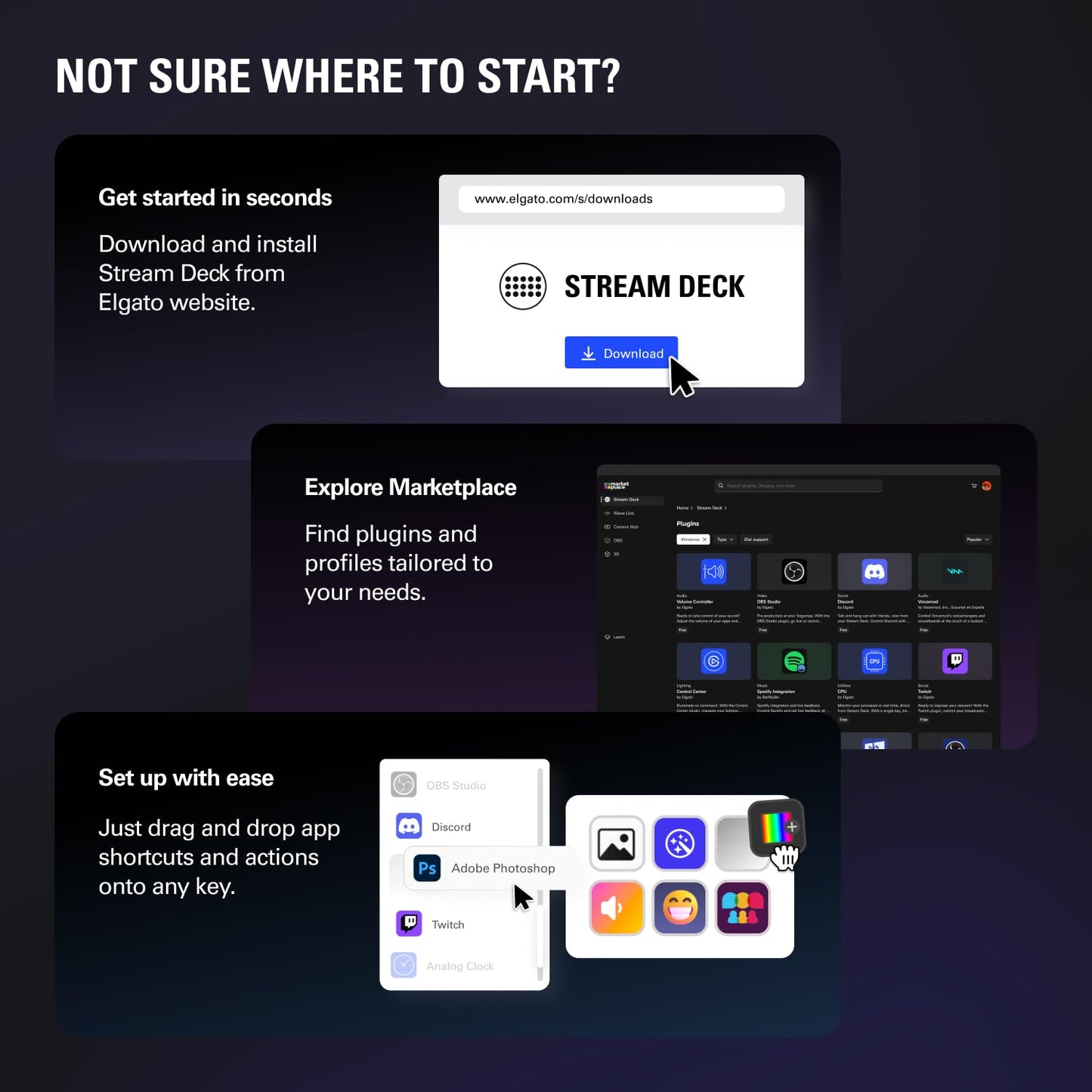 Elgato Stream Deck MK.2 – Studio Controller, 15 macro keys, trigger actions in apps and software like OBS, Twitch, YouTube and more, USB, works with Mac and PC