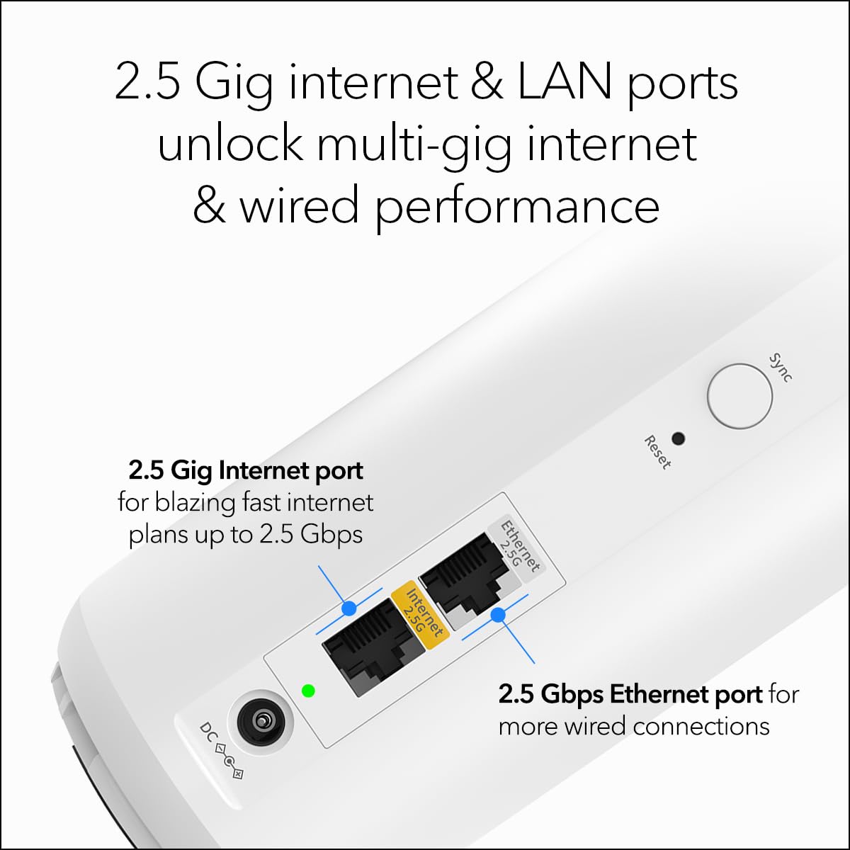 NETGEAR Orbi 370 Series Dual-Band WiFi 7 Mesh Network System for Home (RBE373) – Wireless Router + 2 Extenders, Security Features, 5 Gbps, Covers 6,000 sq.ft., 70 Devices, 2.5GB Internet Port, BE5000