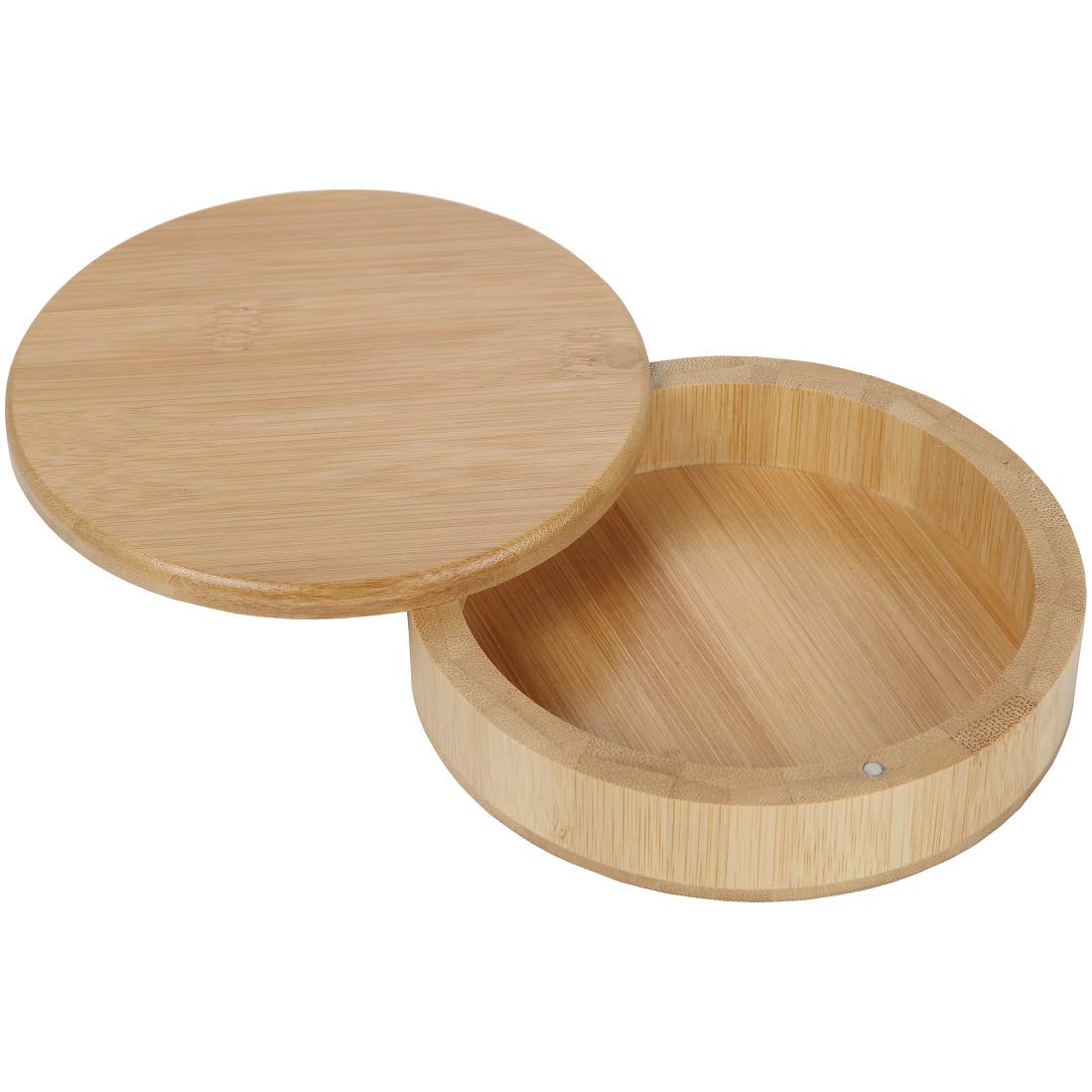 Lily's Home Barkeeper's Salt Box, Bamboo Spice Storage Box with Magnetic Lock and a Bamboo Spoon. Margarita Rim Salting Dish