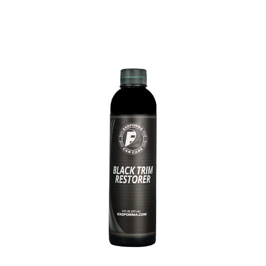 ExoForma Black Trim Restorer - Unique Dye-Infused Formula Lasts 6+ Months - Restores Factory Black to Plastic Trim - Protects Against UV Rays, Helps Conceal Scratches & Scuff Marks - Works in Seconds