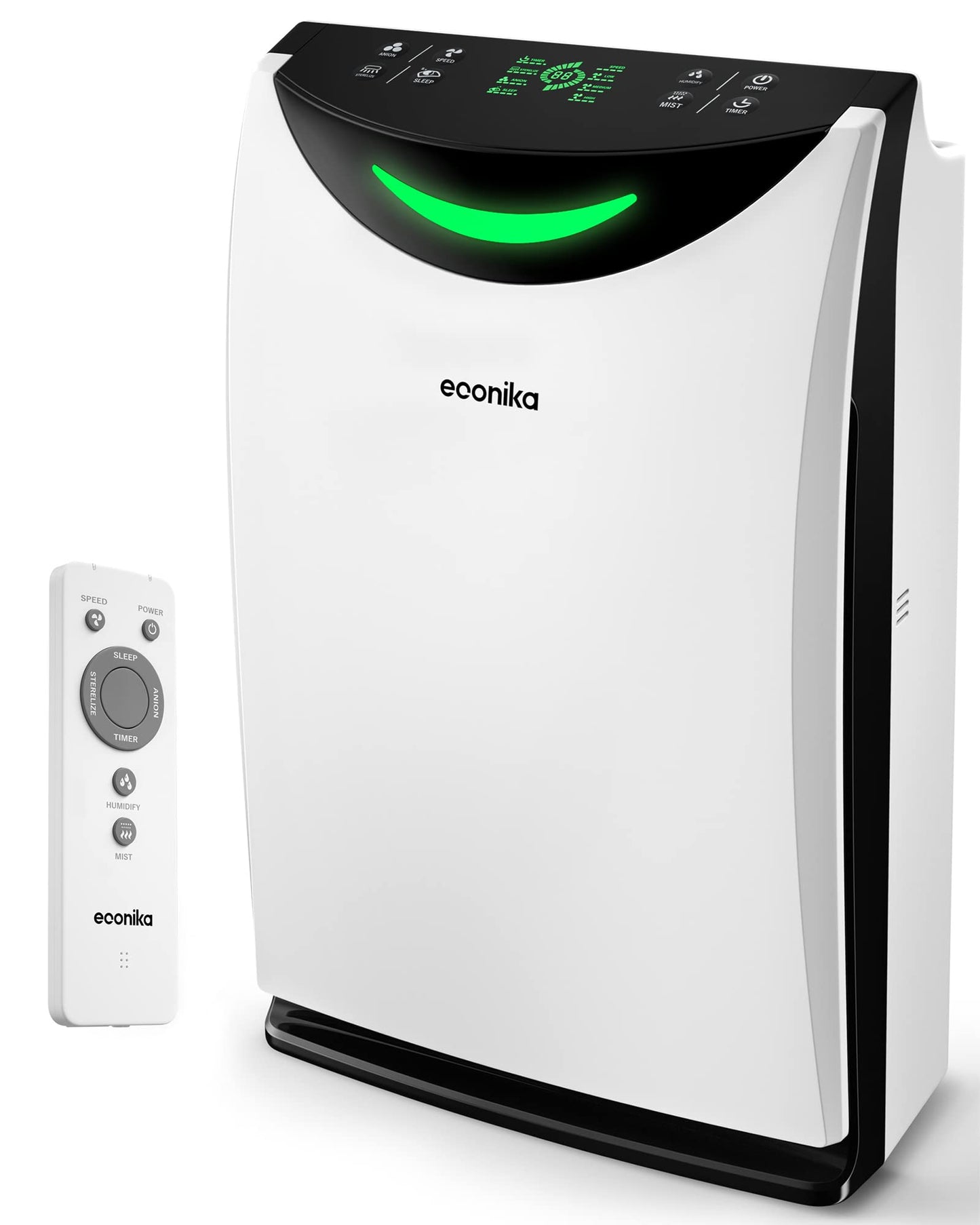 4 in 1 Humidifier and Air Purifier in One Large Room HEPA Air Purifier Humidifier Combo with UV Light, Whole House Large Room Cleaner Up to 1,035 Sq Ft