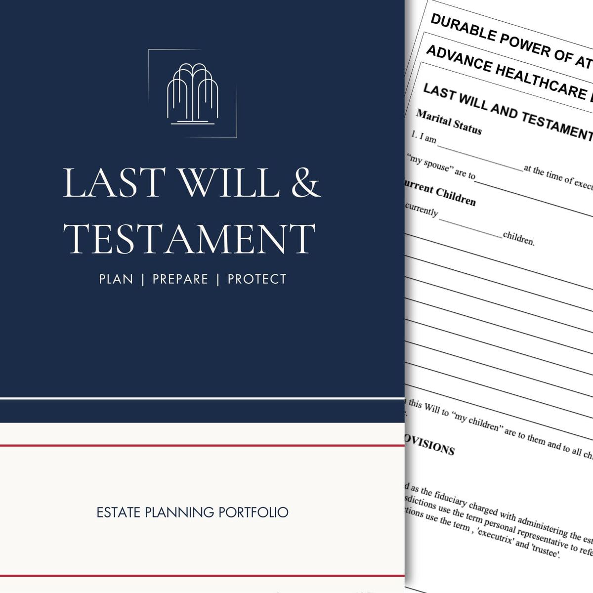 By The Willow Estate Planning Kit – Last Will and Testament Kit, Living Will, Durable Power of Attorney & Medical Directive - Attorney Approved Forms, Valid in 50 States