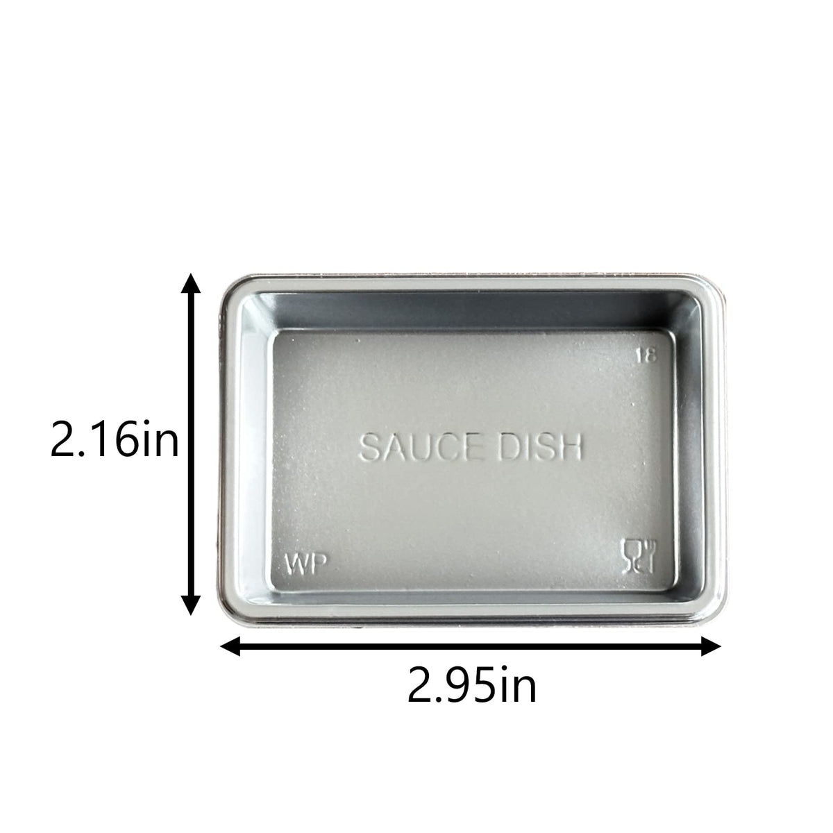 Xanadued 100 Pcs Plastic Disposable Sauce Dishes, Dipping Soy Sauce Seasoning Plate Bowls, Mini Condiment Appetizer Tray for Sushi Soy Mustard Vinegar Ketchup BBQ,Silver Rectangle