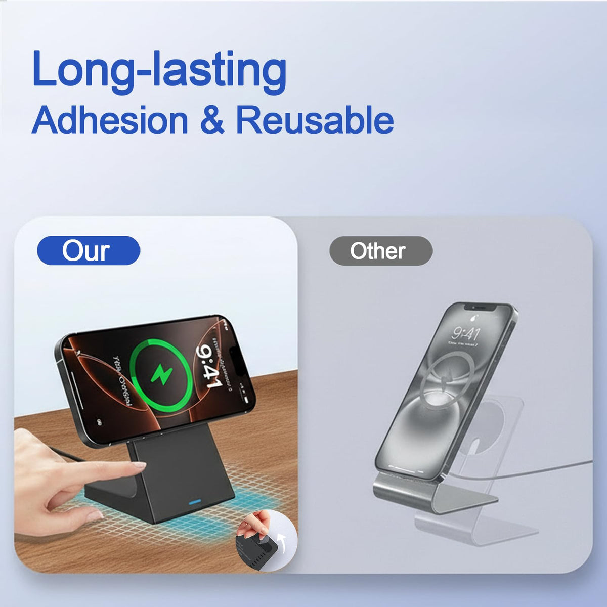 Wireless Charging Station - Magnetic Charger for iPhone 17/16/15/14/13/12 Series, Compatible with Apple, Stable Wireless Charger Stand for Desk & Bedside, Gifts for Men/Women