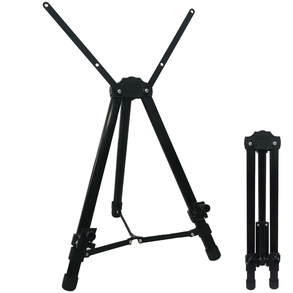Table Top Easel Stand for Sign – Art Adjustable Portable Sturdy Tripod Artist Easel for Painting and Display - Black Heavy Duty Poster Floor White Board Stand for Canvas Holder Painter and Adults