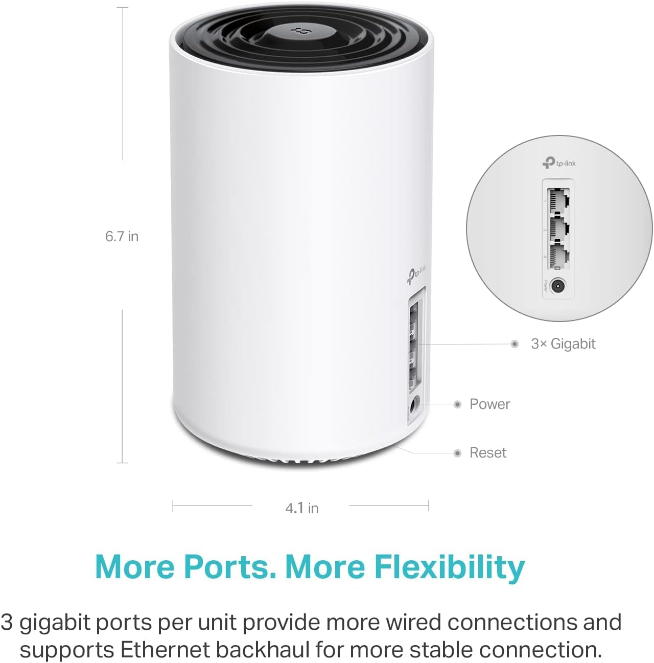 TP-Link Deco XE75 AXE5400 Tri-Band WiFi 6E Mesh System - Covers up to 2900 Sq.Ft, Replaces WiFi Router and Extender, AI-Driven Mesh, New 6GHz Band, 1-Pack