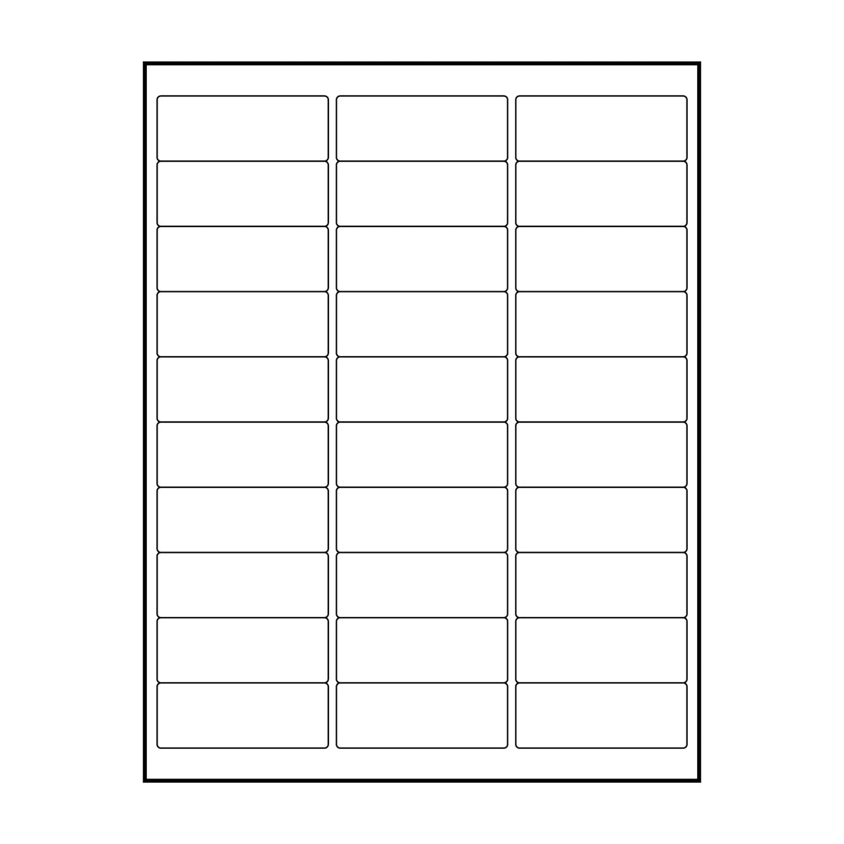 Premium Label Supply White Address Sticker Labels – 2.625" x 1" – Laser/Inkjet Compatible – (30 per Sheet), 25 Sheets - 750 Total Adhesive FBA Labels
