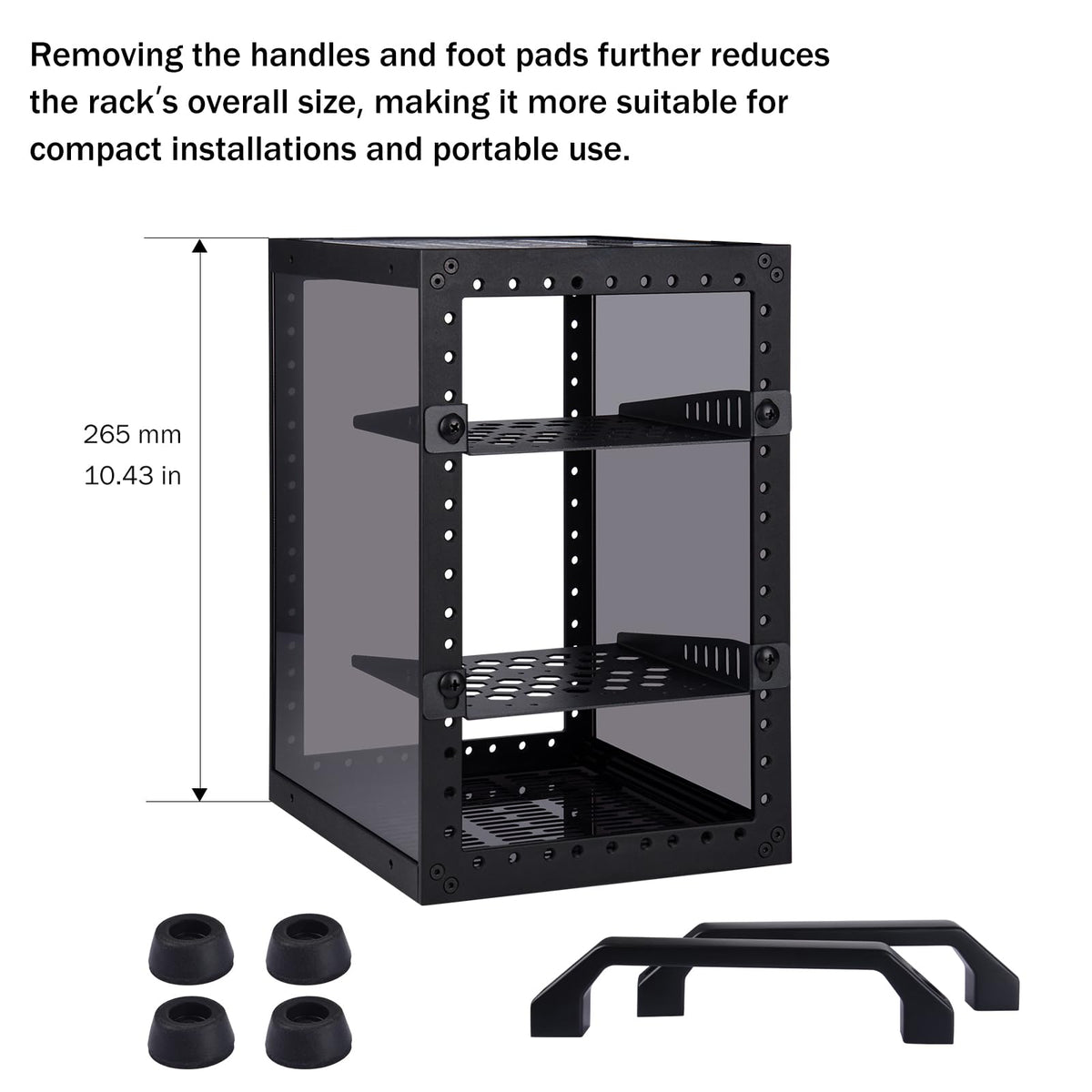 GeeekPi DeskPi RackMate TT Mini Server Cabinet for Mini PC, Network, Servers, Audio, and Video Equipment