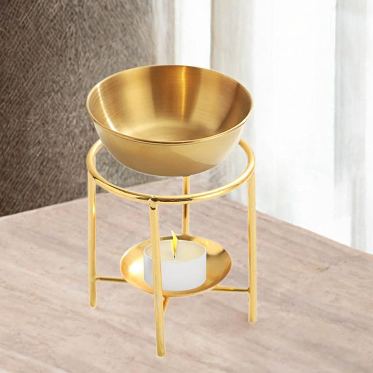 Qianly Essential Oil Burner Tealight Candle Holder Essential Oil Warmer Waxes Melt Burner for Home