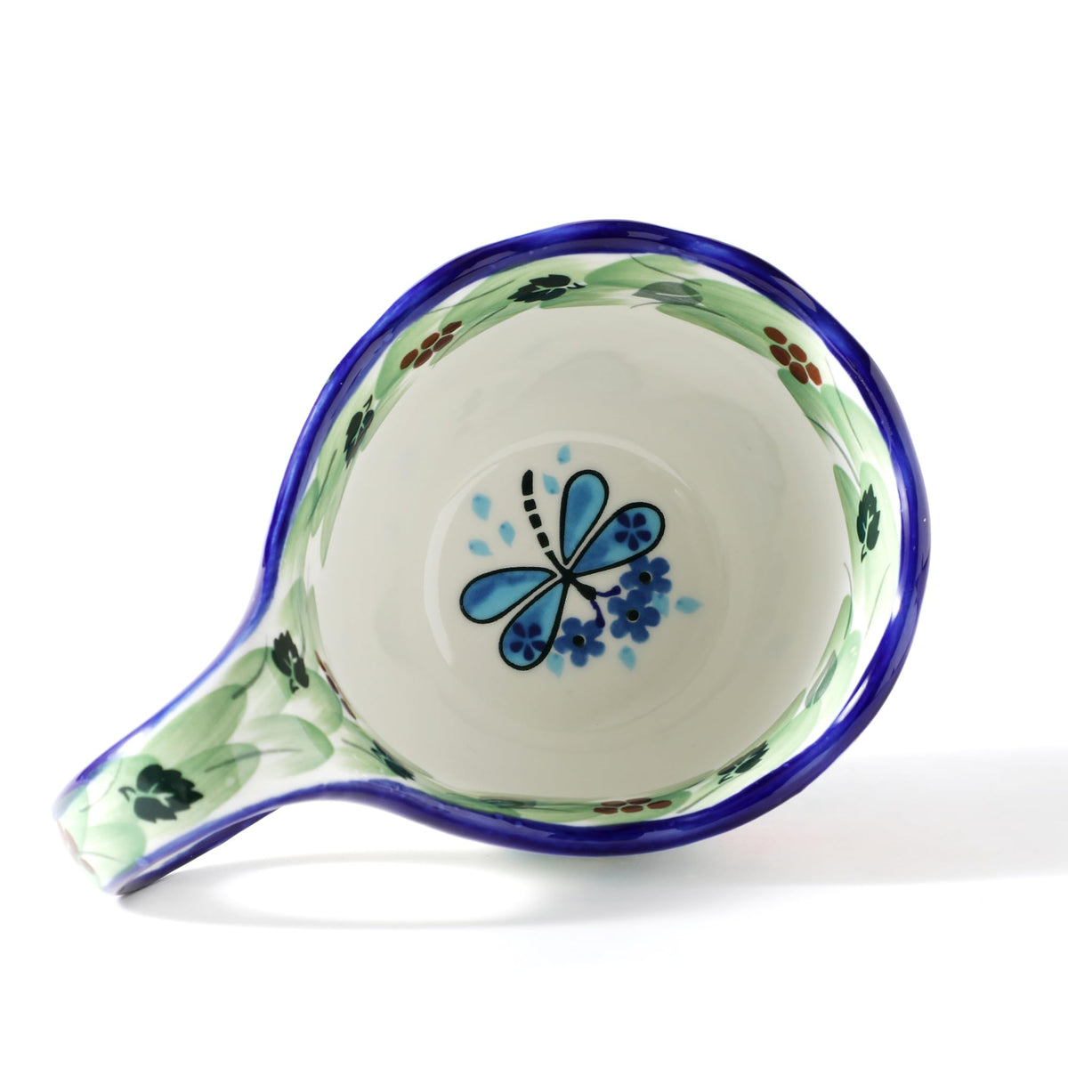 ALMA 2025 Updated Decorative Pottery Soup Bowl Microwave Safe,Large Ceramic Soup Bowl with Loop Handle,Ceramic Cereal Bowl for Soup,Snack,Chip,Stew,Ice cream-Spring Splendor Theme