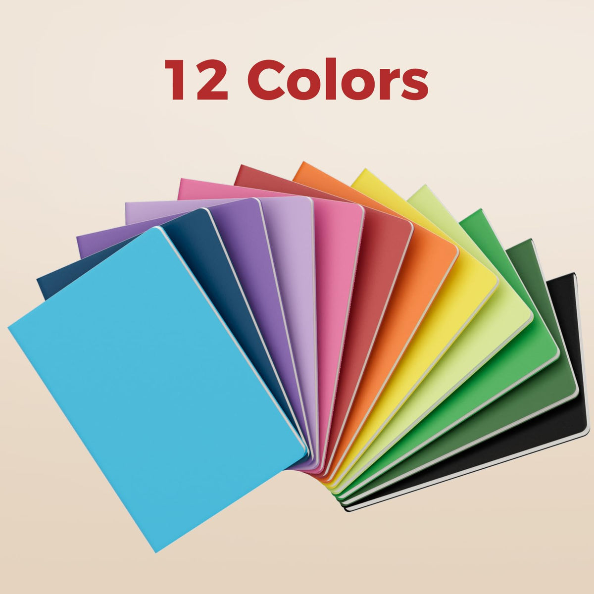 XYark Large Colorful Blank Notebook Journals Bulk with Thick Unlined Paper, 8.5x11 inch, 60 Pages, Journal Set for Travelers Students Office, Sketchbook Composition Diary Subject Notebooks, 12 Pack