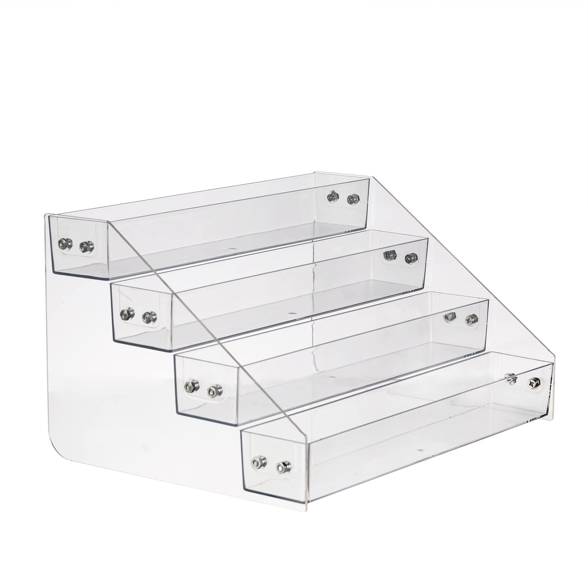 Kihor Acrylic Spice Rack, Tiered Spice Rack Shelf Seasoning Organizer for Countertop, Cabinet, Pantry, Kitchen Storage - 4 Tier