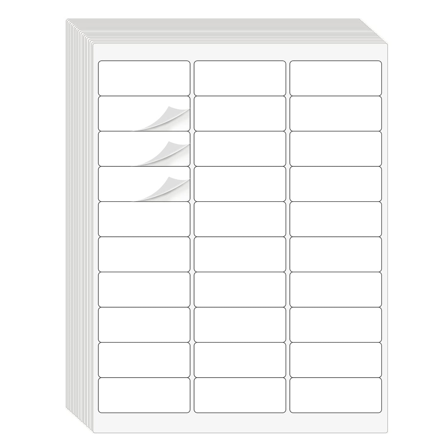 1" x 2-5/8" Address Labels 3000 Labels Sticker Paper for Laser/Ink Jet Printer mailing Labels 8.5"×11" White 30 per Sheet