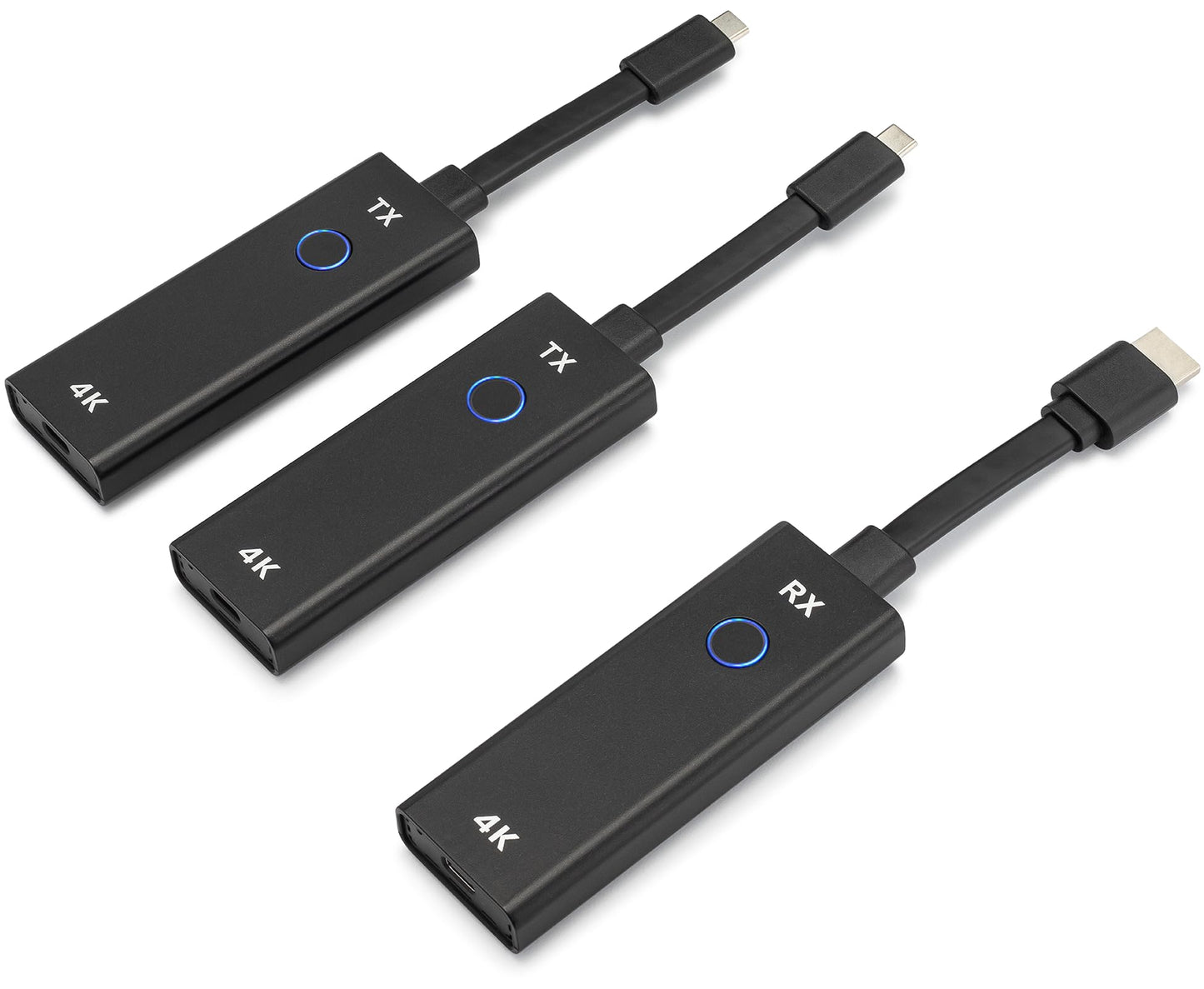 ClearClick Present+Share (4K USB-C Edition) - Wireless Presentation & Video Broadcasting System for Laptops & Smartphones (Two 4K USB-C Transmitters, One 4K HDMI Receiver)