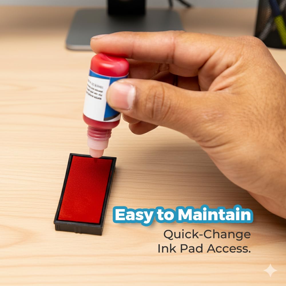 DO NOT Pay Charged to Credit Card Self Inking Rubber Stamp (Red Ink) - Large