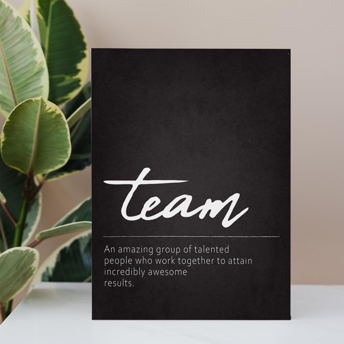 BIWSHA Team Definition Wall Art, Teamwork Gifts for Employees & Coworkers, Inspirational Wall Print, Positive Canvas Art 11x14Inch