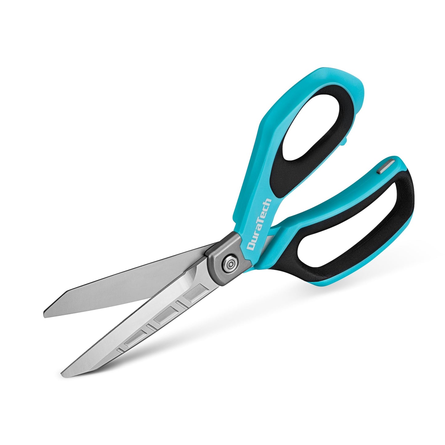 DURATECH 10" All-Purpose Heavy Duty Scissors, Stainless Steel Utility Scissors with Ergonomic Handle, Industrial Shears for Carpet, Leather, Fabric, and Household Use