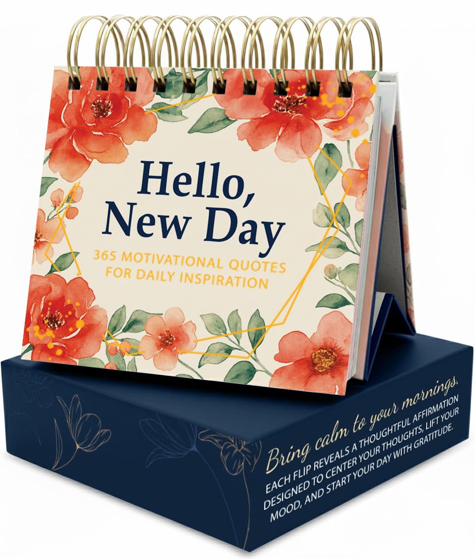 Only Zest Perpetual Calendar - Daily Affirmations for Women, 365 Perpetual Desk Calendar Flip, Compact Daily Flip Quotes for Desk, Undated for Use Any Year, Gift-Boxed for Birthdays, Mother's Day