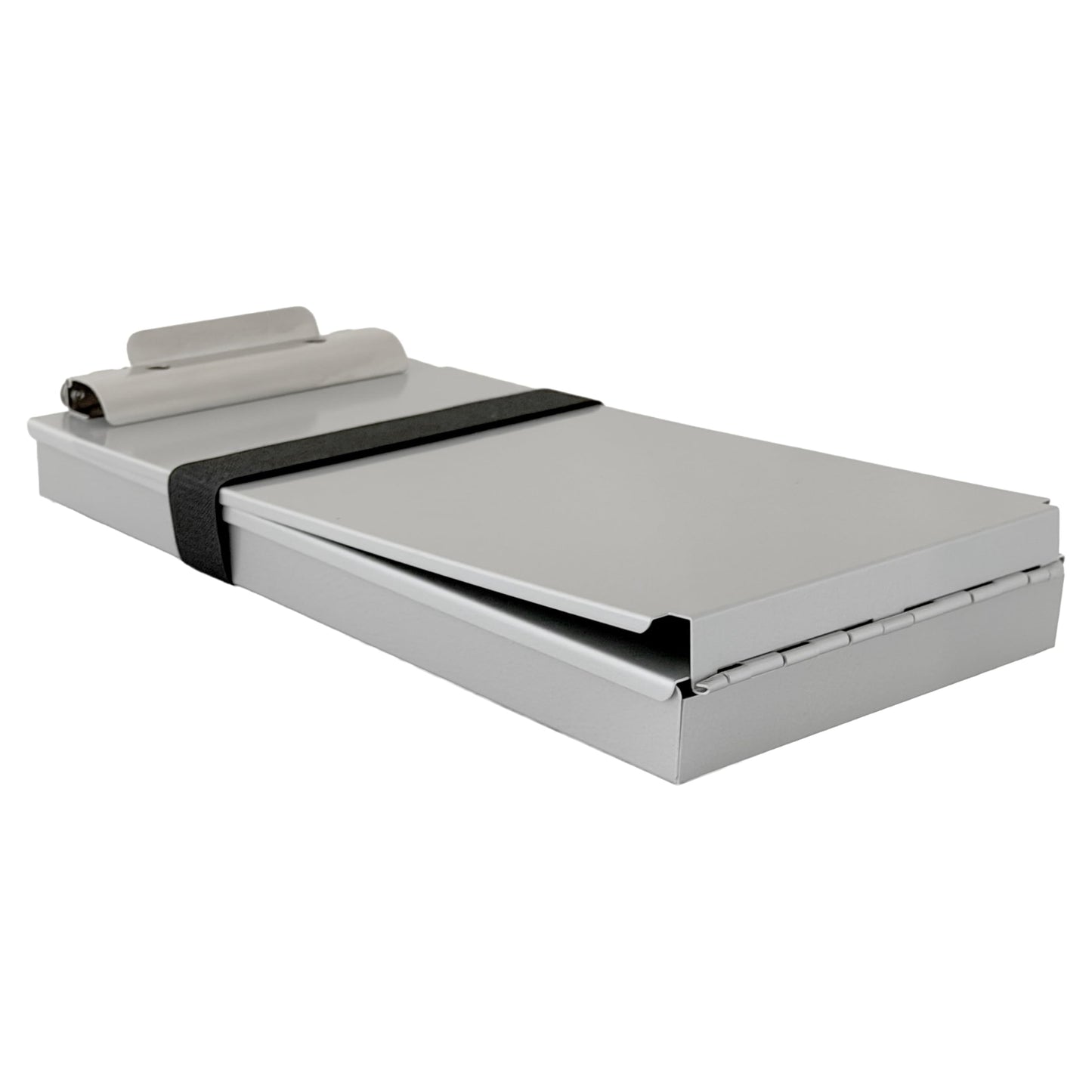 Saunders Dual Layer Police Storage Clipboard, Silver Metal Clipboard with Storage, Ticket Size Paper Organizer with Steel Clip and Locking Latch, Police Equipment Form Holder for EMS - Made in USA
