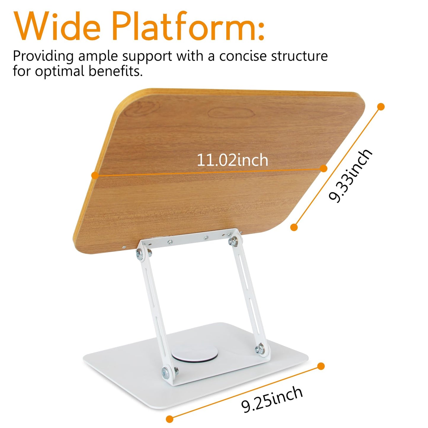 trophable Book Stand for Reading Cookbook Stand Book Holder with 360 Rotating Base Page Clips Book Display Stand for Recipe Sheet Music Laptop Drawing Tablet