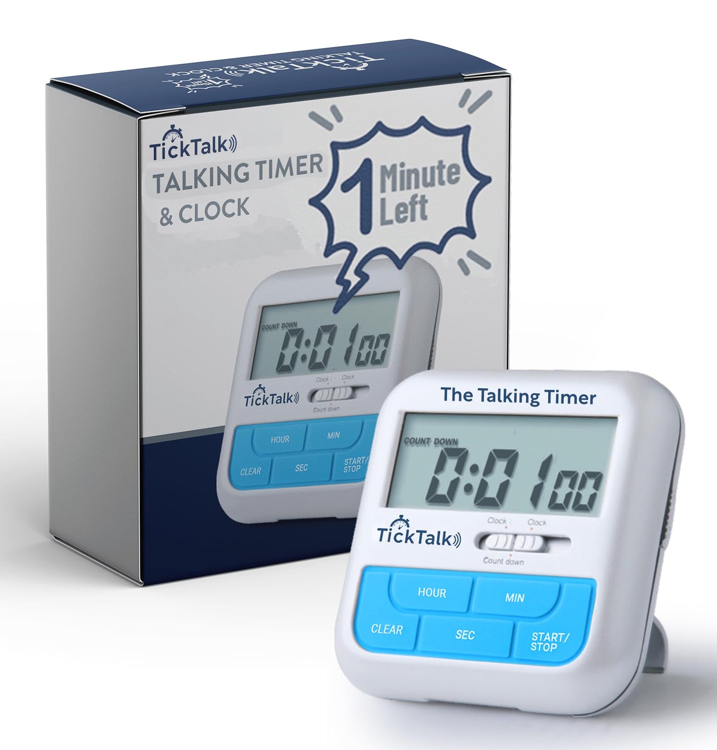 Talking Timer for Kids/Adults, Visual Timer for Kids Alternative, Voice Countdown Announcements Every Hour/10 Min/1 Min | Children, Cooking, Adults, Workouts, Classroom, lab, ADHD, Time Management