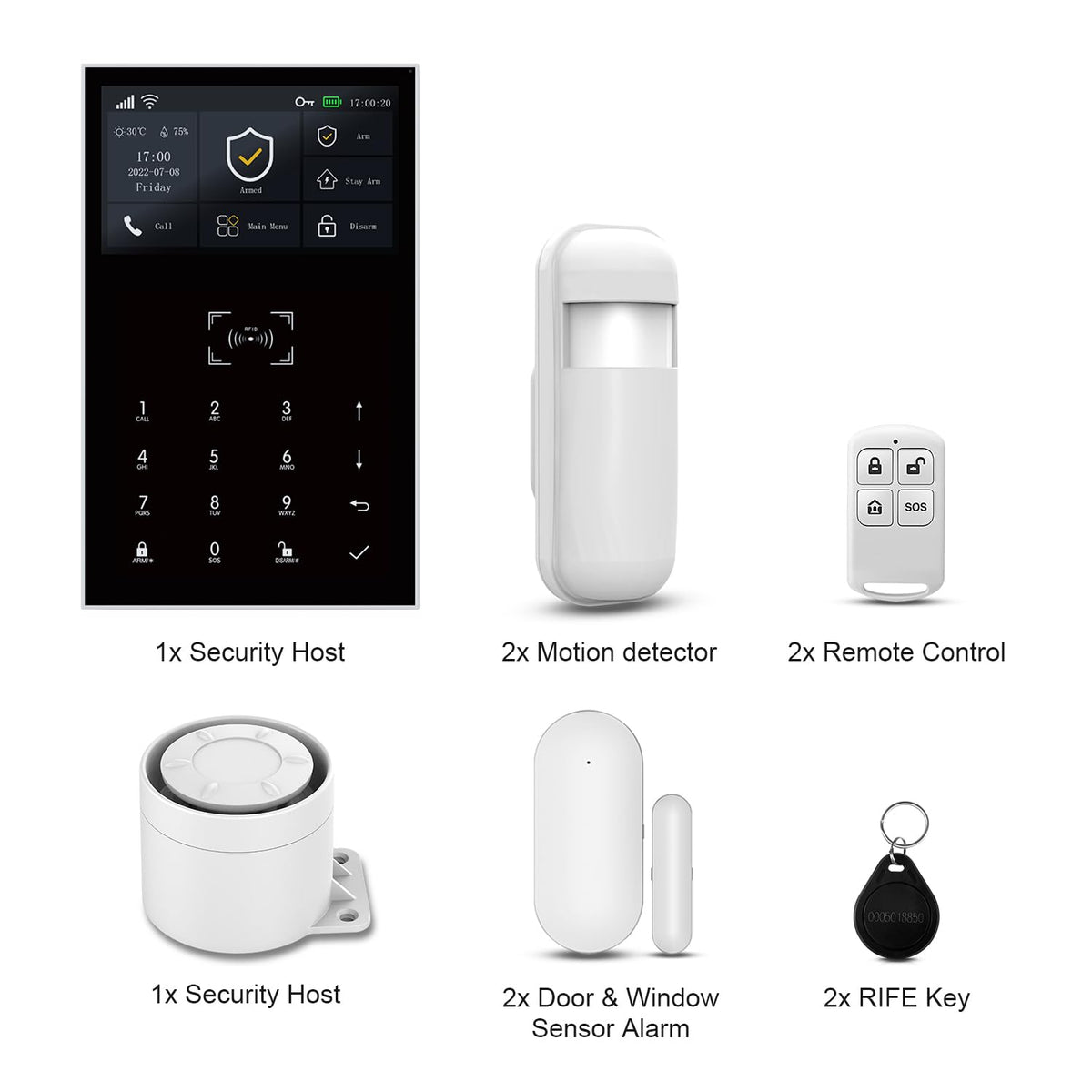 PGST 2026 Home Alarm System,120dB Alarm System with WiFi+GSM/4G & Real-Time APP Alert,Easy to Install Door/Window Motion Alarms Sensors,for Apartment,Kids Safety,Office NO Monthly Fees