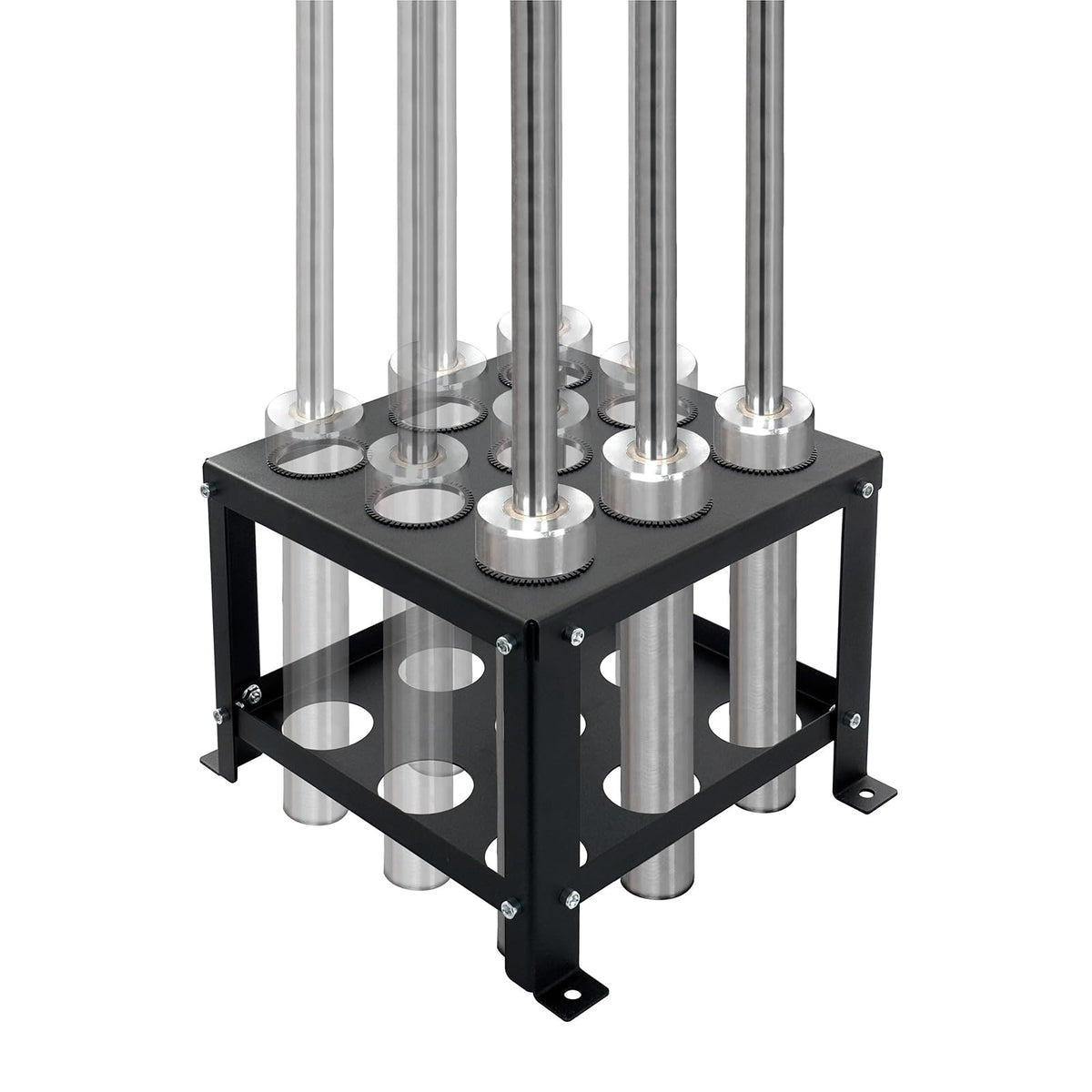 KSWLOR Barbell Holder Floor Stand - Heavy Duty Home Gym Organizer for 9 Barbells - Fits 2-inch Olympic & Curl Bars