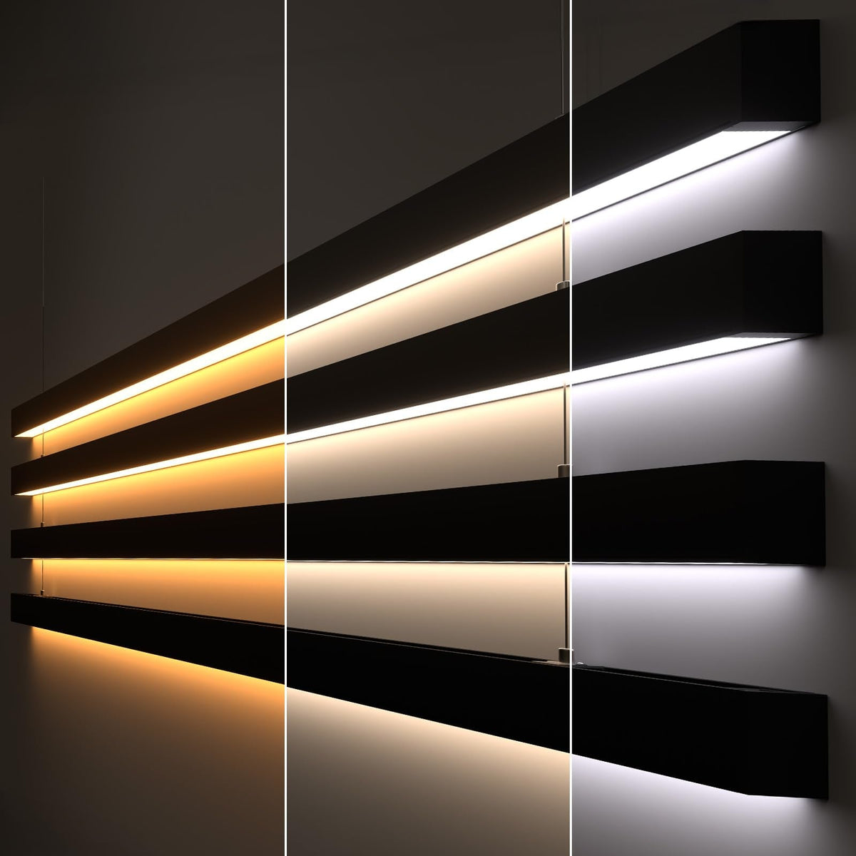 JTT 8FT LED Linear Light,8Foot LED Shop Lights 100/80/60W 3/4/5000K CCT Selectable,Commercial 8Feet Lighting Fixture 0-10V Dimmable Lighting Fixture ETL for Gym Retails Office Garage Classroom,4Pack