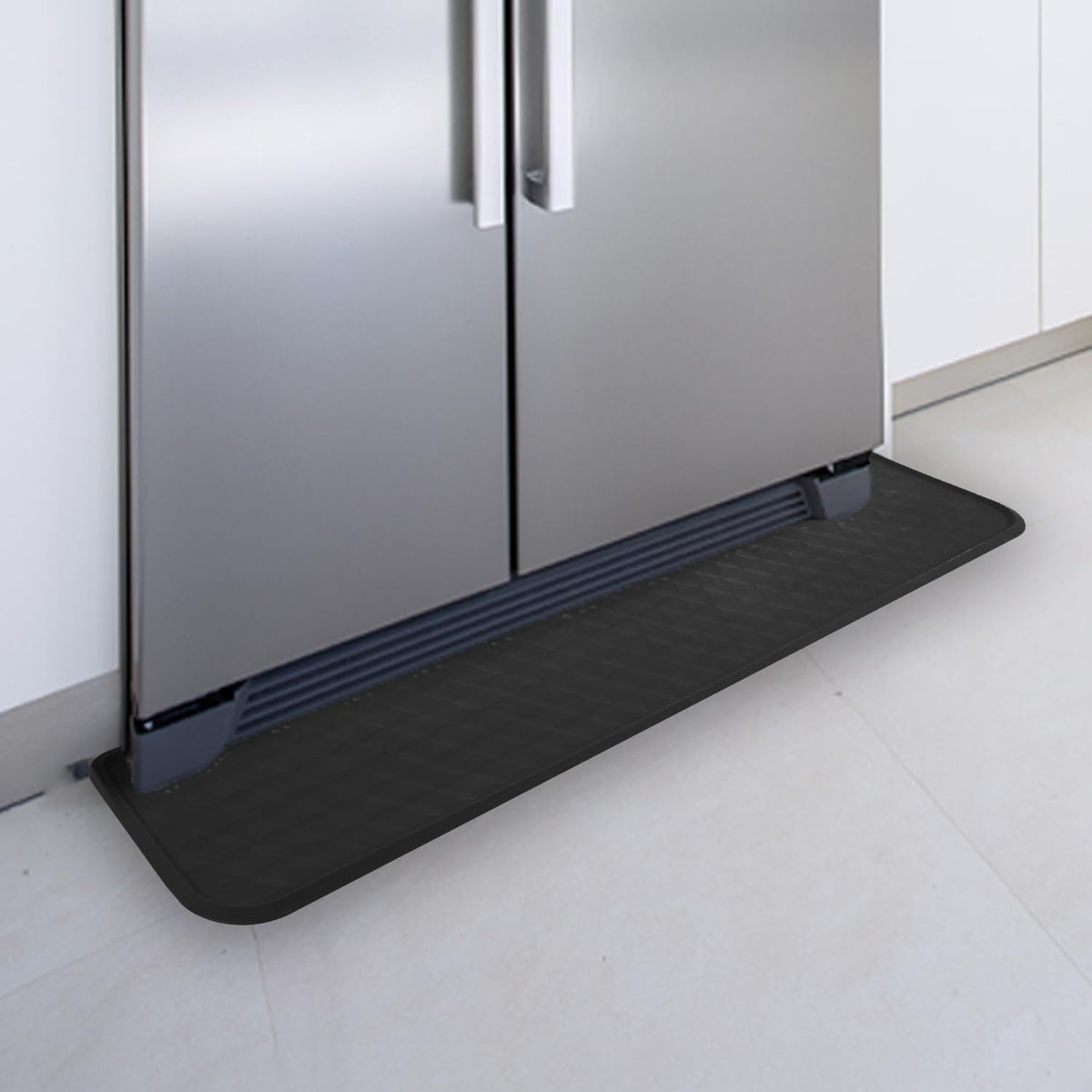 GMATCHUP Refrigerator Mat, Washing Machine Spill Liner, Drip Tray and Leak Catcher Mat, Fridge Mat Prevent Water Leakage and Floor Damage from Elecrical Equipment Heavy Duty 37.5'' x 8.5'' Black
