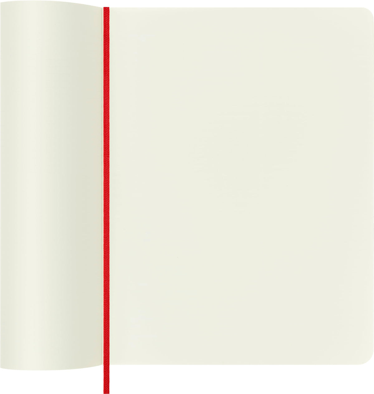 Moleskine Classic Notebook, Soft Cover, XL (7.5" x 9.5") Plain/Blank, Scarlet Red, 192 Pages