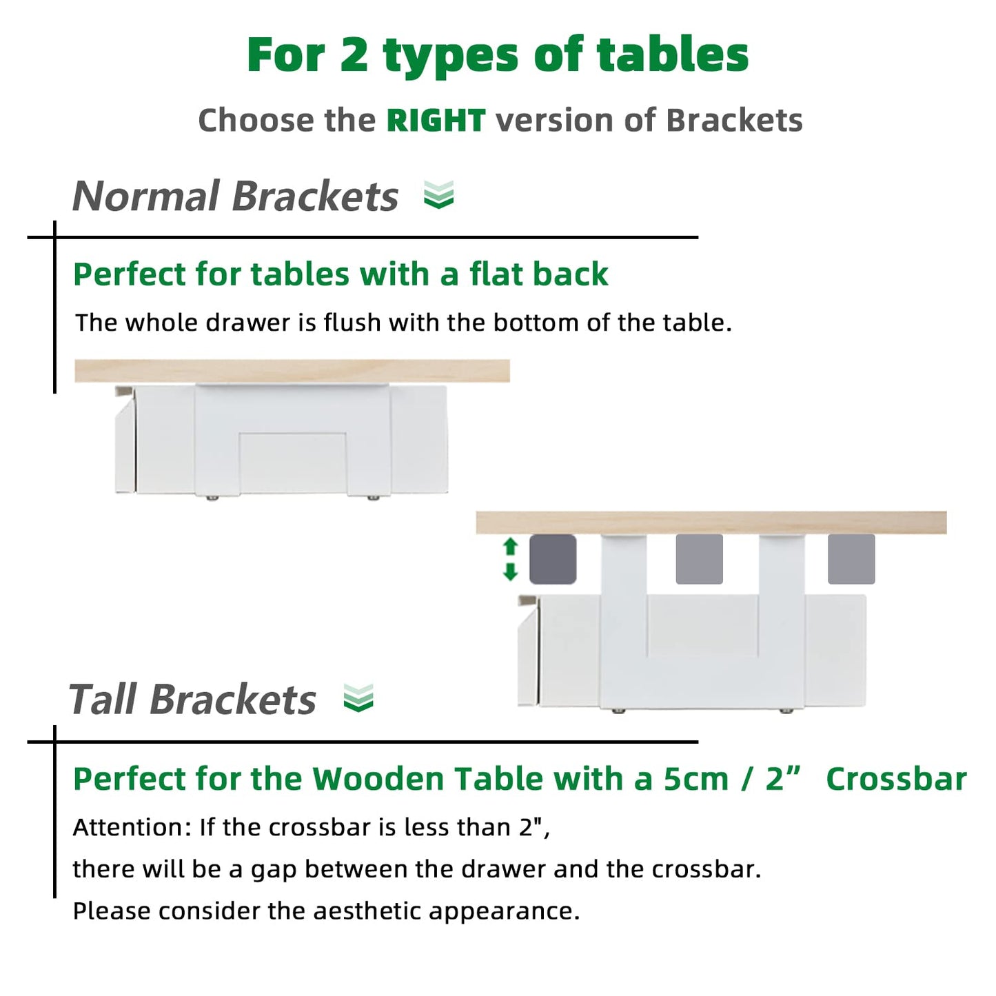OSteed Under Desk Drawer 18", Pull-out Storage Organizer with Large Slide Extension Mounted Under Flat Wooden Table or Workbench, White_Normal Version