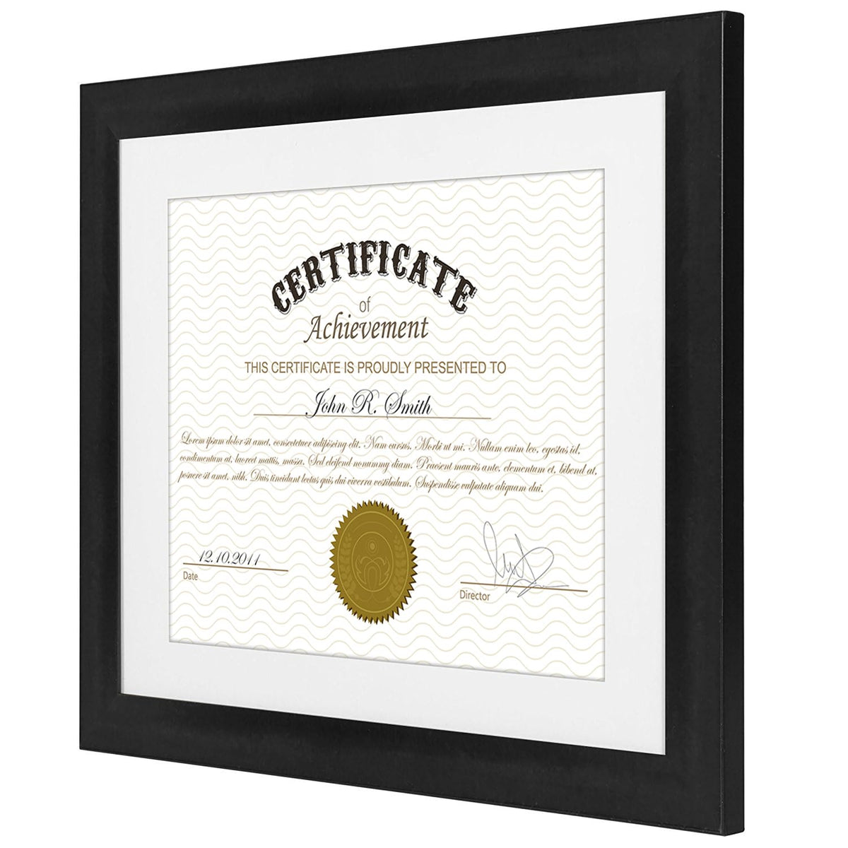 Americanflat 11x14 Diploma Frame with Shatter-Resistant Glass - Set of 2 - Use as 8.5x11 Frame with Mat or Display 11x14 Documents Without Mat - Certificate Frames with Engineered Wood - Black