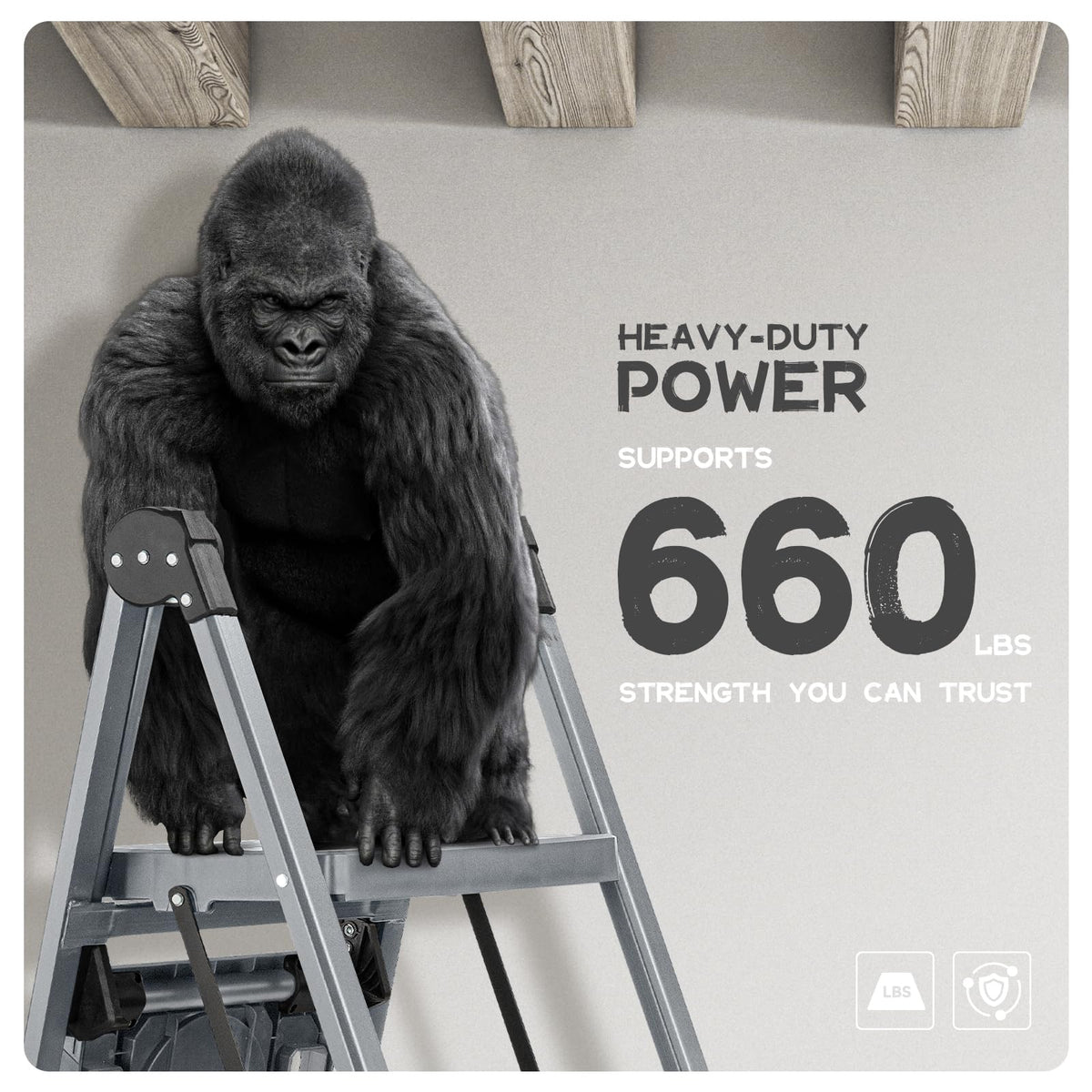 XinSunho 4 Step Ladder, Foldable Step Stool Ladder with Handrails & Tray, 660 lbs Heavy Duty Wide Pedals, Sturdy Steel Folding Ladder for Kitchen, Home, and Household Use(Silver, 4 Step)