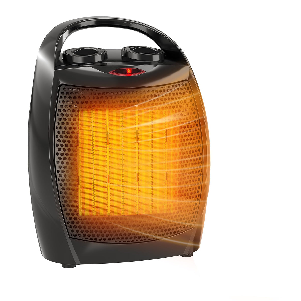 Small Space Heater with Thermostat, 1500w/750w Fast Heating Ceramic Desk Heater & Fan, Safe and Quiet <45 DB for Room Office Desk Indoor Use