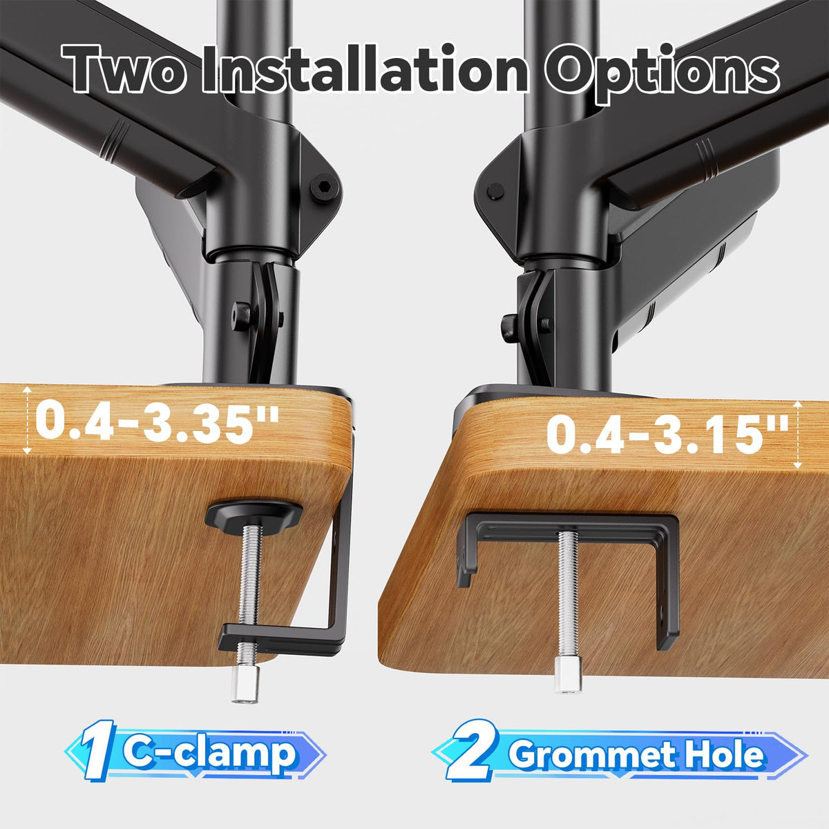 Simple Trending Dual Monitor Stand for 17-27 inch Computer Screens, Computer Stand, Adjustable Stand for 2 Monitors Holds up to 20 lbs, (Black)