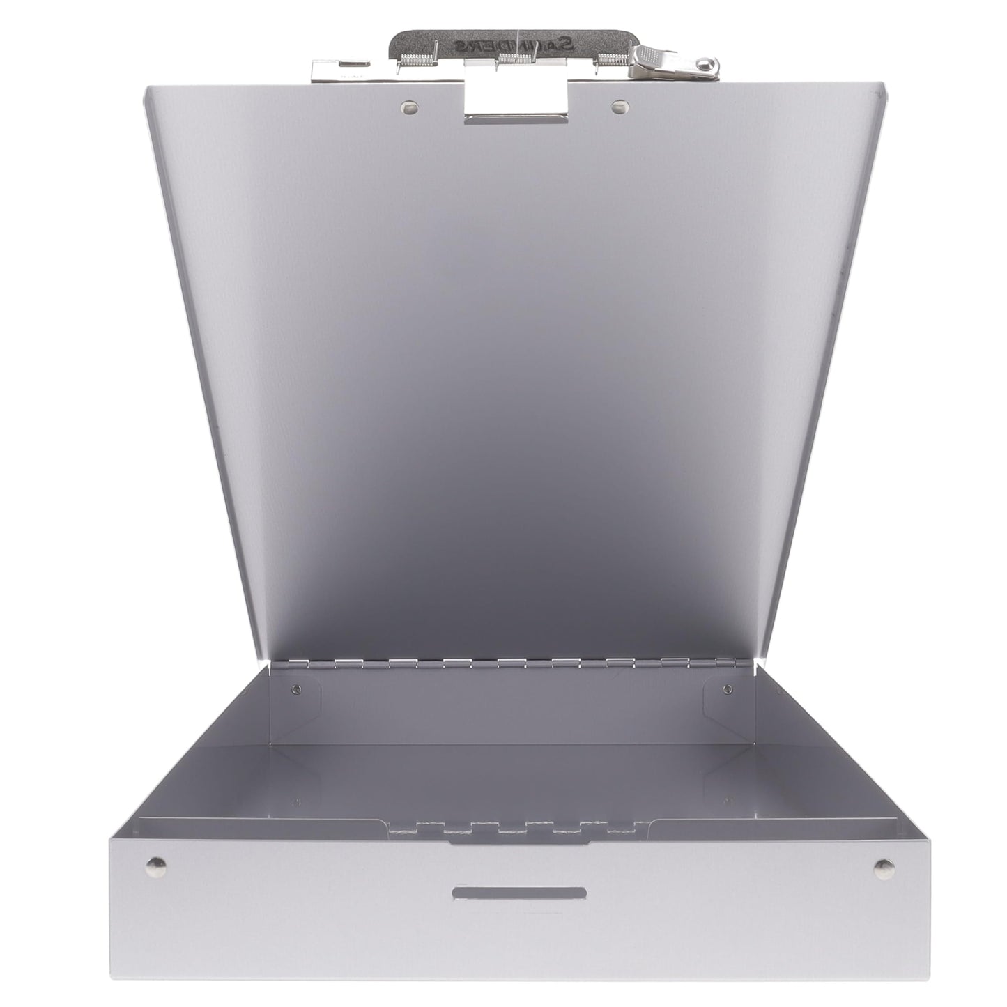 Saunders Metal Clipboard with Storage, Silver Single Layer Nursing Clipboard Folio, Letter Size Paper Organizer, Steel Clip with Self Locking Latch, Form Holder for Office, School & Work - Made in USA