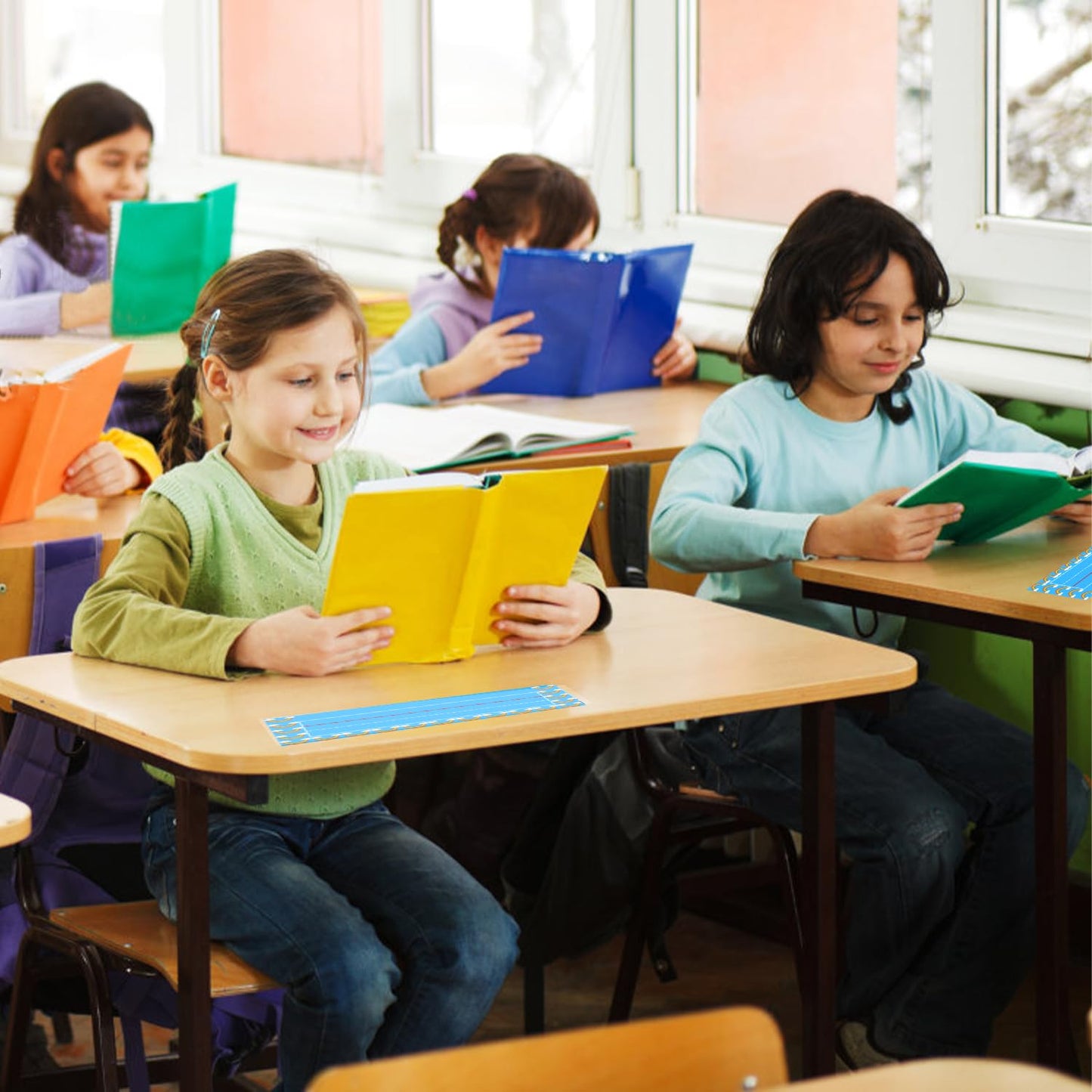 40 PCS Nameplate Pocket,12.3" x 3.7" Adhesive Desk Nameplates Name Tag Pocket (Thickness 7mil)