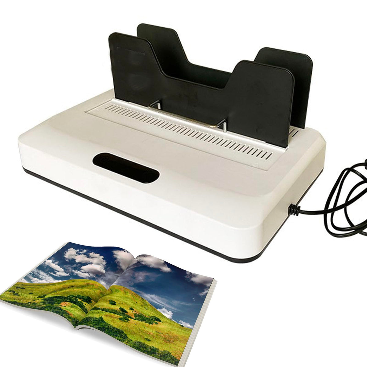 Thermal Binding Machine, Electric Book Binder Machine for 60mm Thick Paper, Instant Use Thermal Binder with Digital Touch Panel for Documents, Scripts