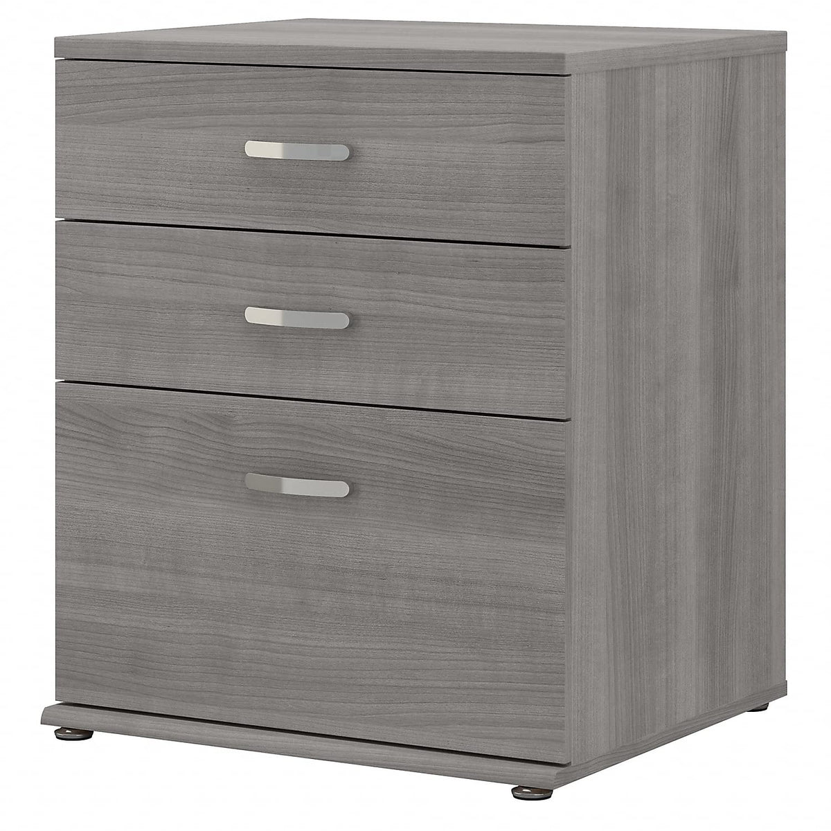 Bush Business Furniture Universal Floor Storage Cabinet with Drawers in Platinum Gray