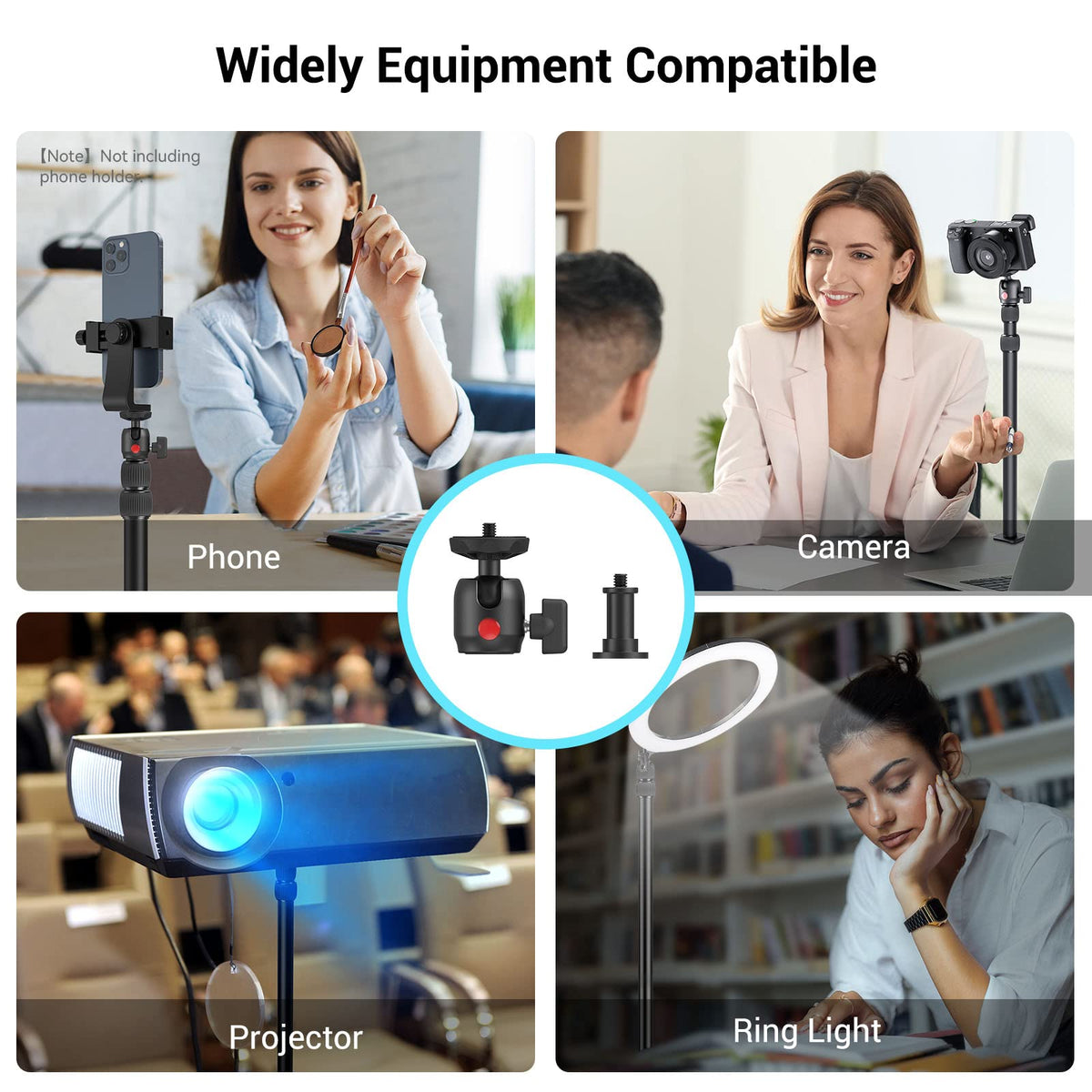SmallRig Camera Desk Mount Table Stand, Adjustable Light Stand 15"-35", Tabletop C Clamp for DSLR Camera, Ring Light, Live Streaming, Photo Video Shooting