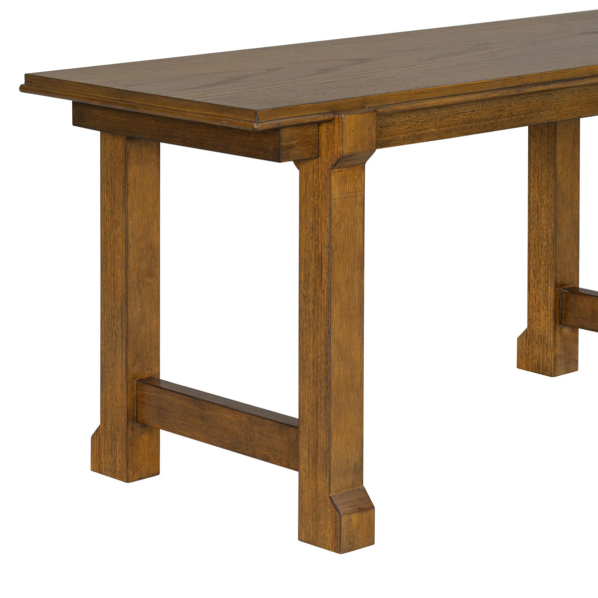 Merax 6-Piece Farmhouse Dining Table Set for 6, 59.8" Rectangle Table + 4pcs Dual-Style Chairs + 37.8" 2 Seater Bench, Kitchen and Dining Room Sets with Solid Wood Legs and Frame (Walnut+ Beige)