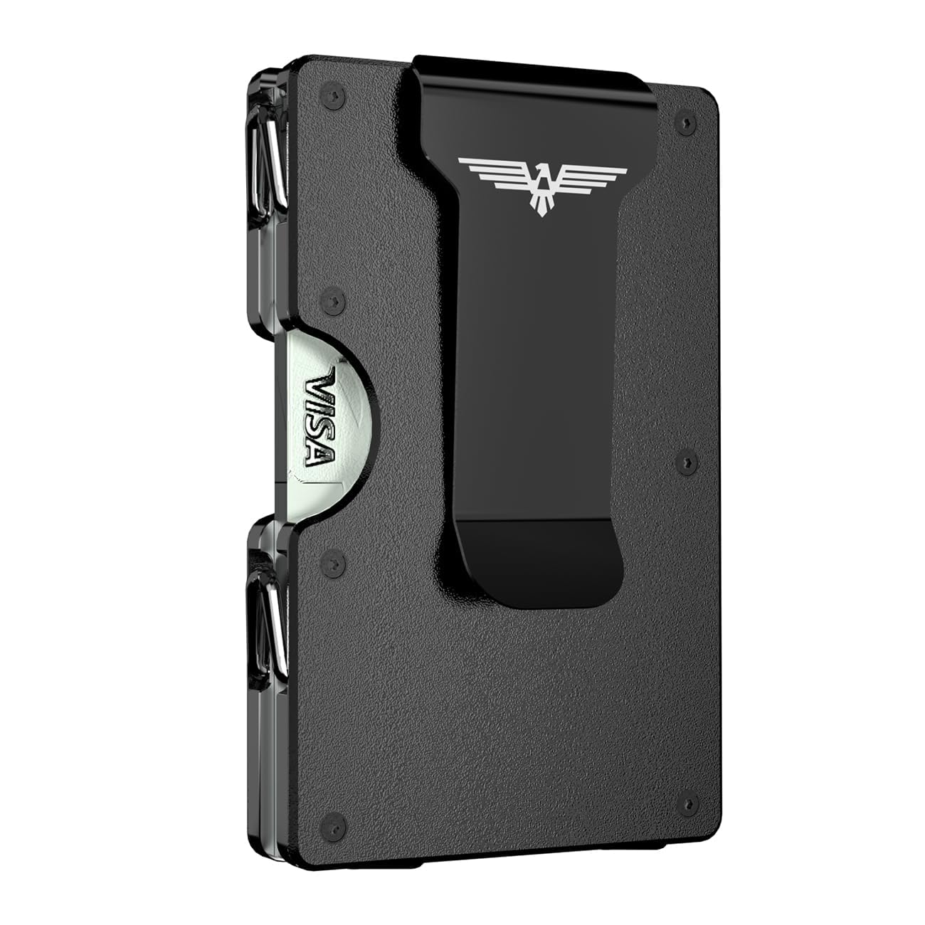Lenvoten Upgraded Hinged Minimalist Wallet for Men | Slim Metal RFID Blocking Wallet | Credit Card Holder & Money Clip Holds 20 Cards | Premium Scratch-Resistant Finish | Ideal Gift for Men