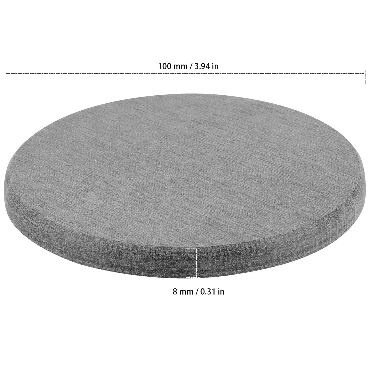 ZEONHAK 4 Inch Diatomaceous Earth Coaster Set of 12, Instant Dry Diatomite Drink Coasters, Round Absorbent Coaster, for Kitchen Drinks Plants Fast Water Absorption, W10 x D10 x H0.8 cm, Cloud Gray
