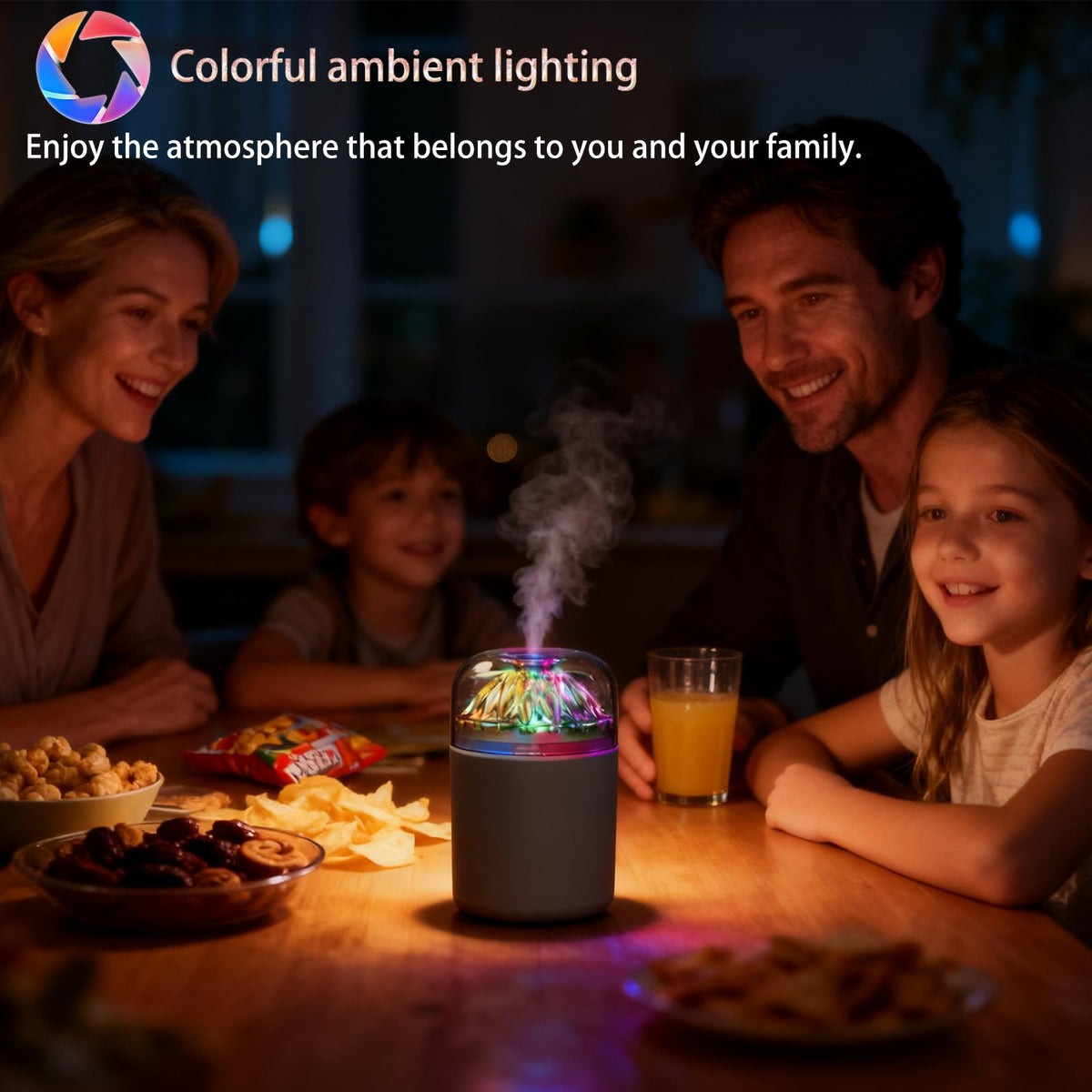 Mini Personal Cool Mist Humidifier-Humidifier for plants with led lights,usb portable air humidifiers ultra-quiet, Suitable for Babies, Kids, Indoor, Bedroom, Office, Car, Travel