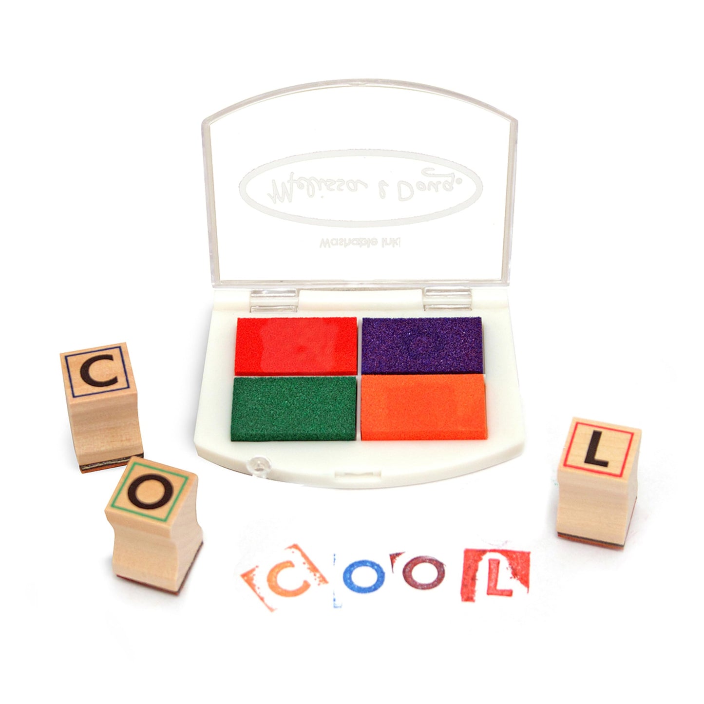 Melissa & Doug Wooden Alphabet Stamp Set - 56 Stamps with Lower-Case and Capital Letters Preschool Writing Toys, ABC Stamps, Kids Arts & Crafts, Letter for Kids Ages 4+