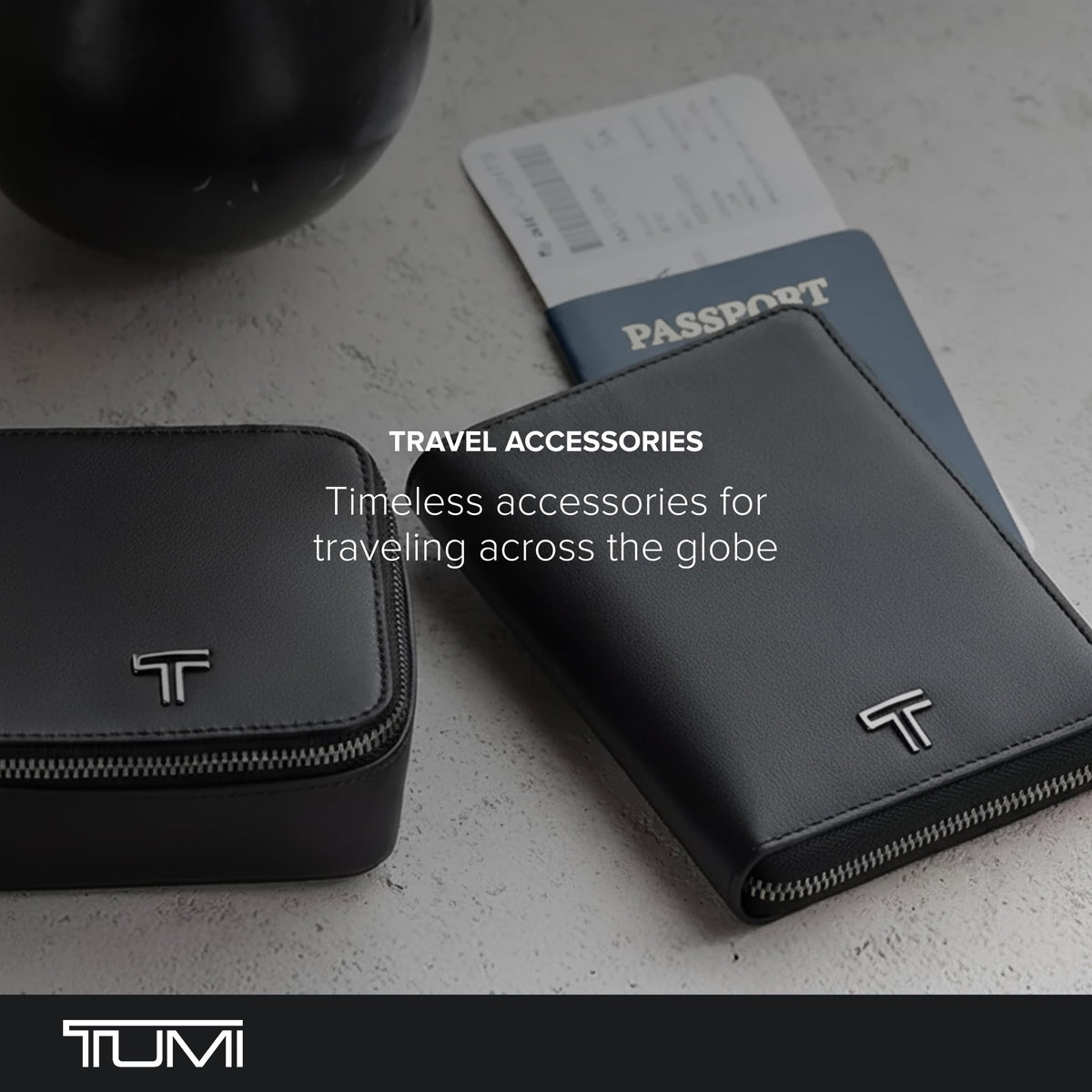 TUMI - Travel Accessories Cigar Case - Keep up to 3 Cigars Fresh - Spanish Cedarwood Interior - Black