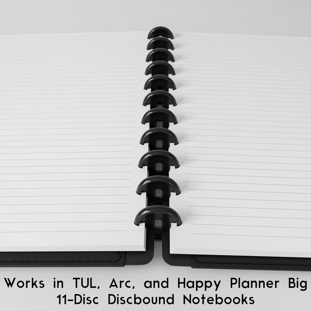 Discbound Letter Size Lined Paper Refill, 250 Sheets (500 Pages), 8.5 in x 11 in, 100 GSM, 11 Disc Notebooks
